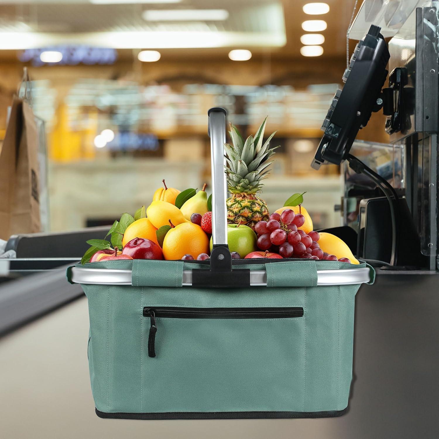 Cesta de Picnic Plegable SIYUAN 22L Verde Claro Duradera