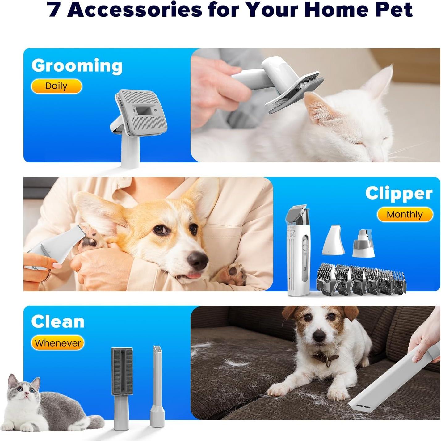 Kit de Aseo para Perros Duxano con Aspiradora 15000 Pa