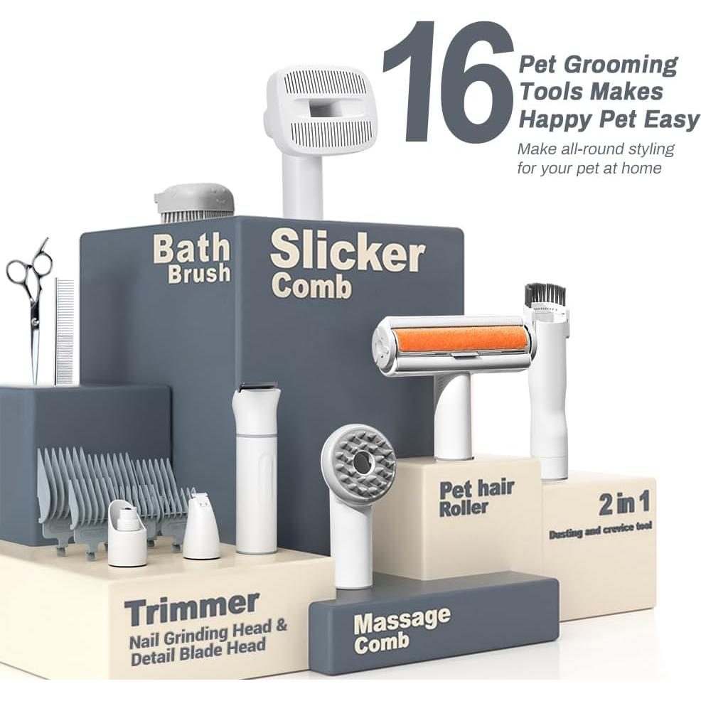 Kit de Aseo y Aspiradora para Mascotas Bunfly S1 3L 13000Pa