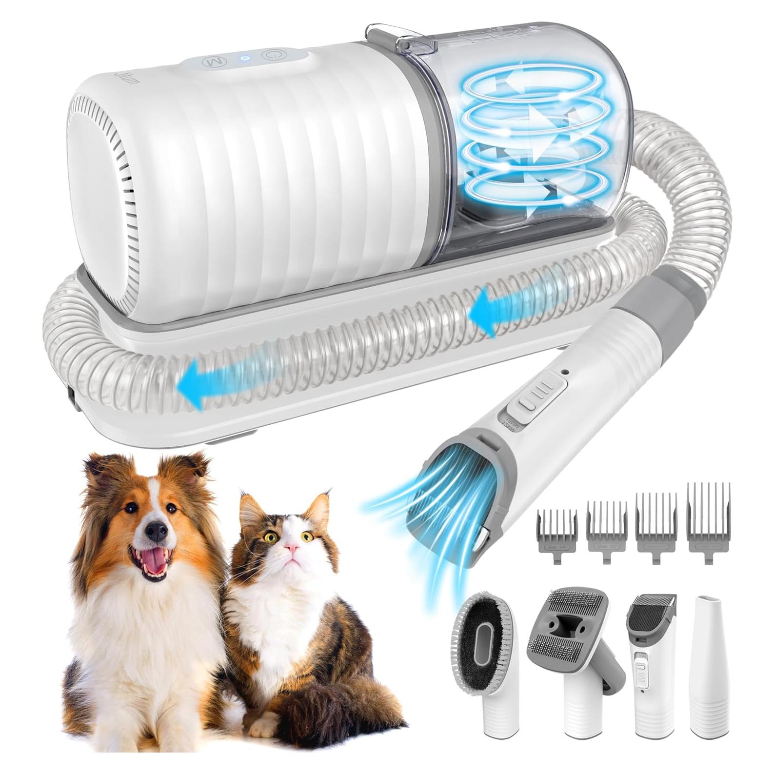Kit de Aseo para Perros Jitum con Aspiradora 16000Pa y 4 Herramientas