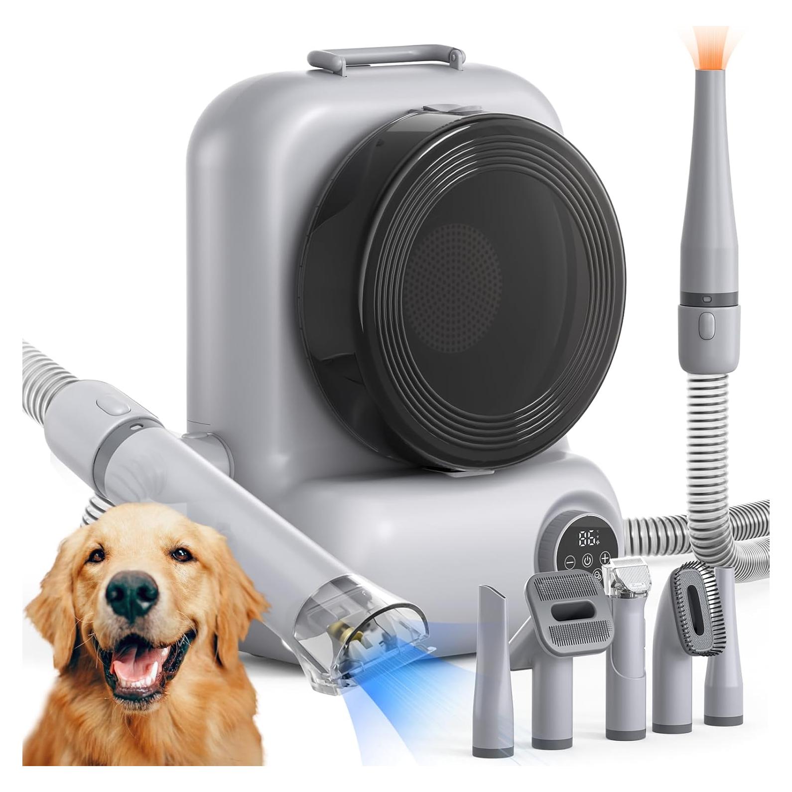 Aspiradora y Secadora para Perros KungFuPet 3 en 1 15000Pa