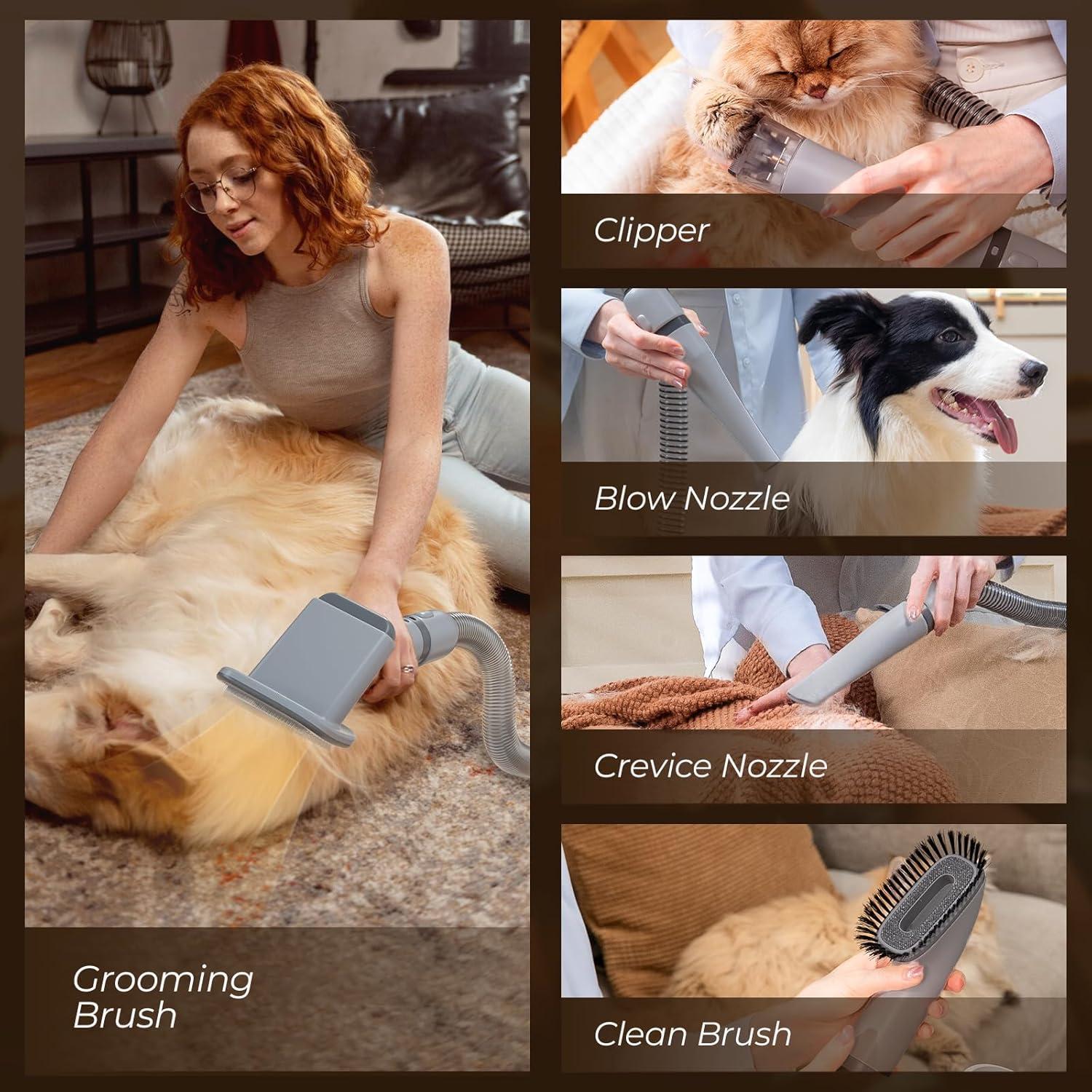 Aspiradora y Secadora para Perros KungFuPet 3 en 1 15000Pa