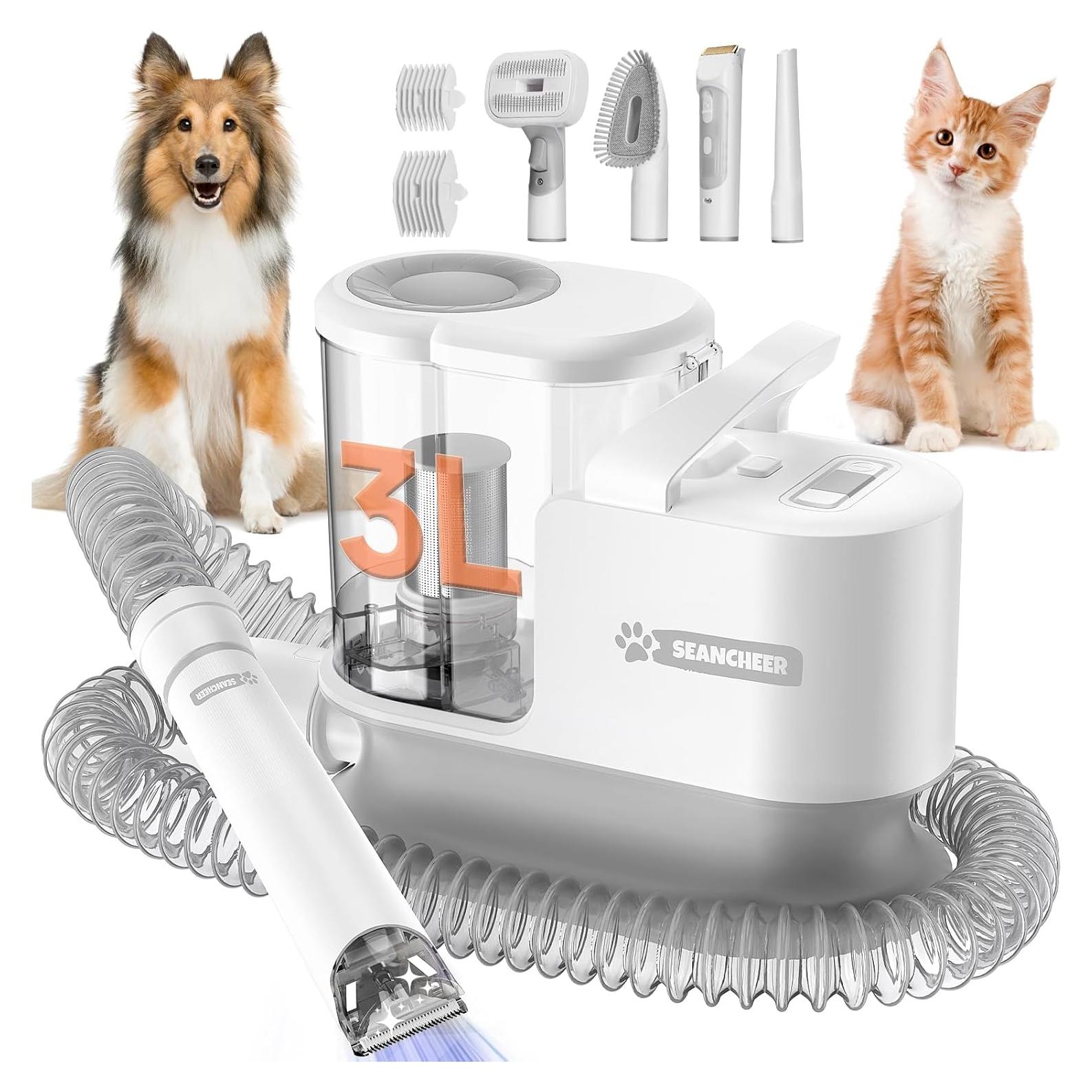 Kit de Aspiradora y Acicalamiento para Perros SEANCHEER 3L