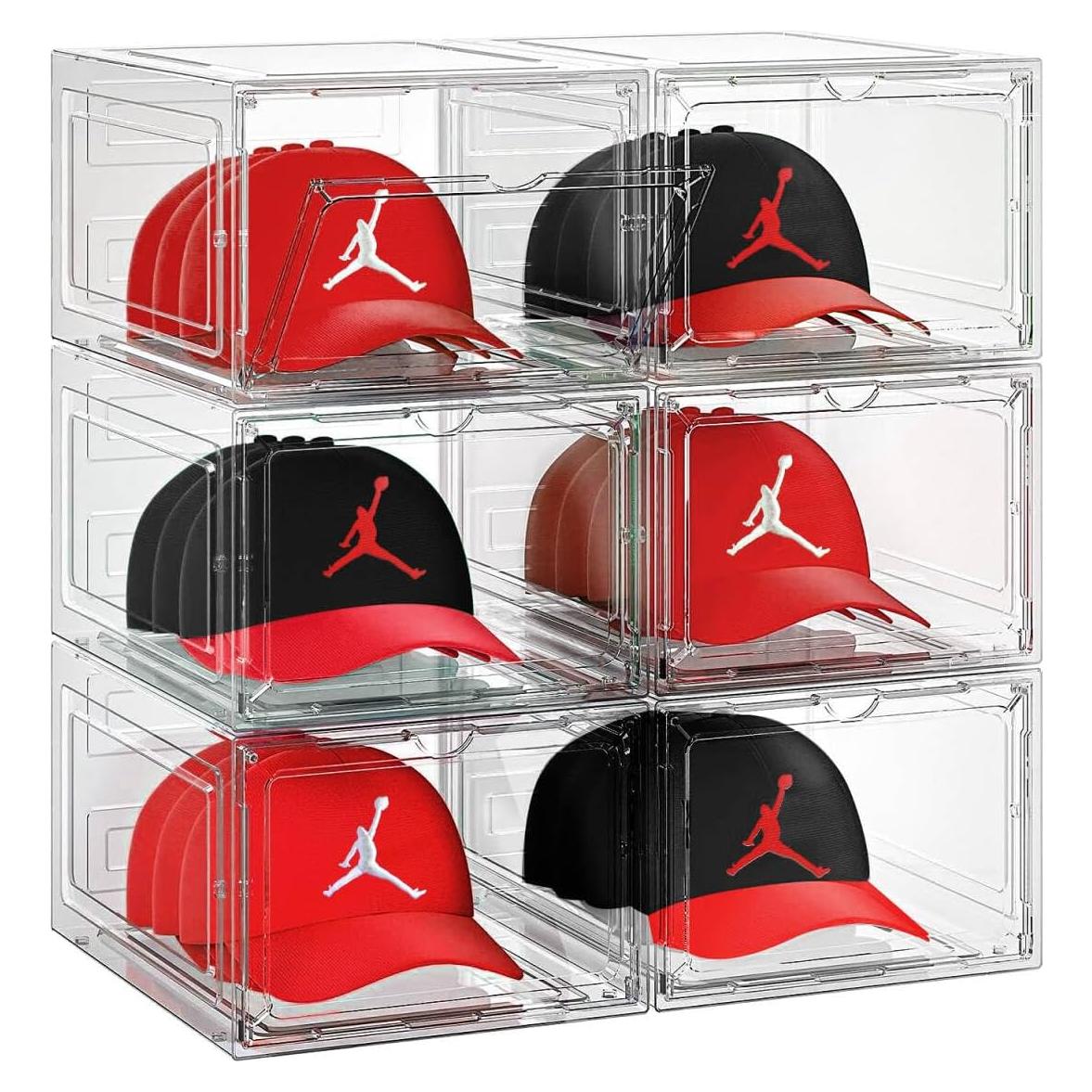 Caja Organizadora de Gorras SCAVATA 6 Unidades Transparente