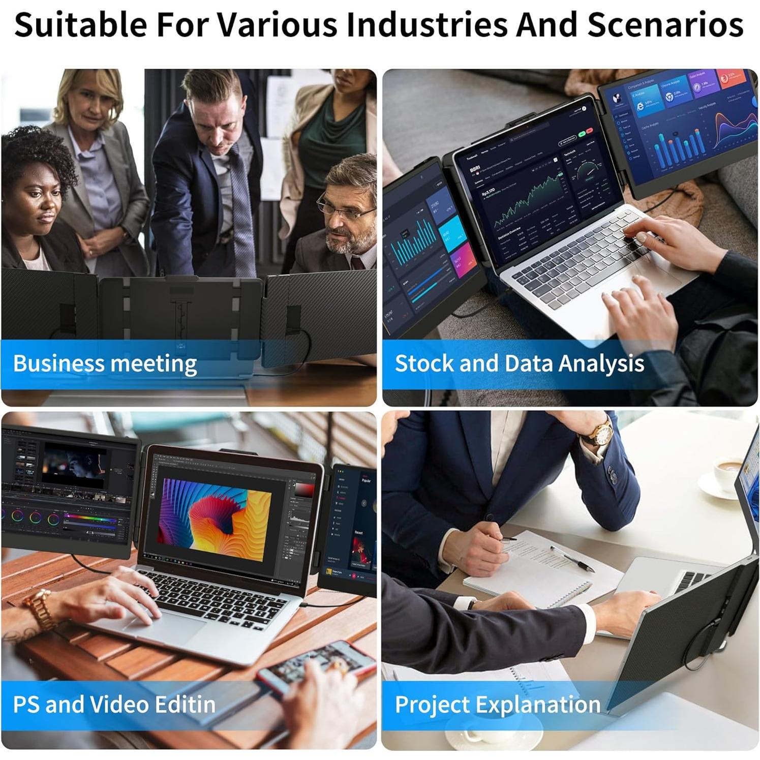 Extensor de Pantalla BOSII 14" FHD 1080P Portátil USB-C