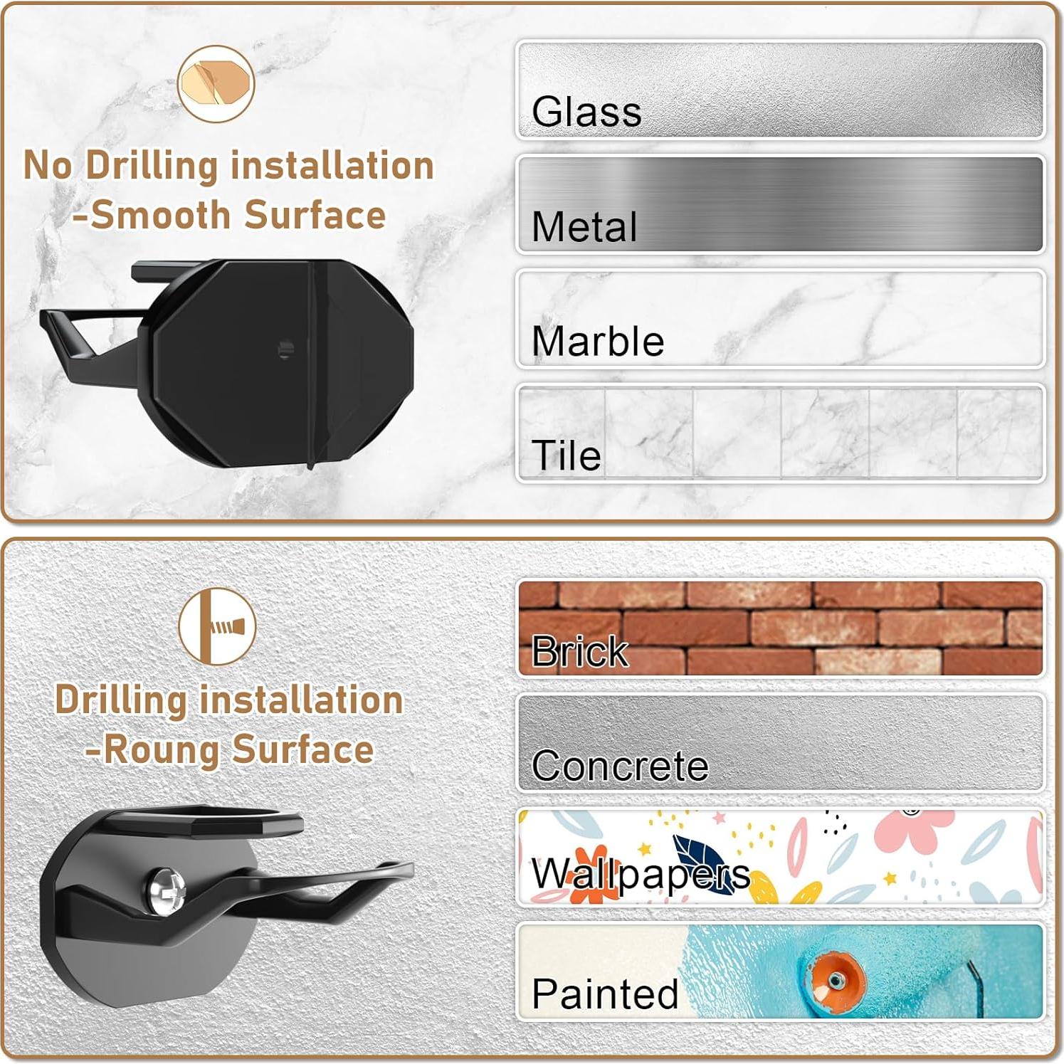 Ganchos Adhesivos para Sombreros Niunuerga 22 Pack Negro