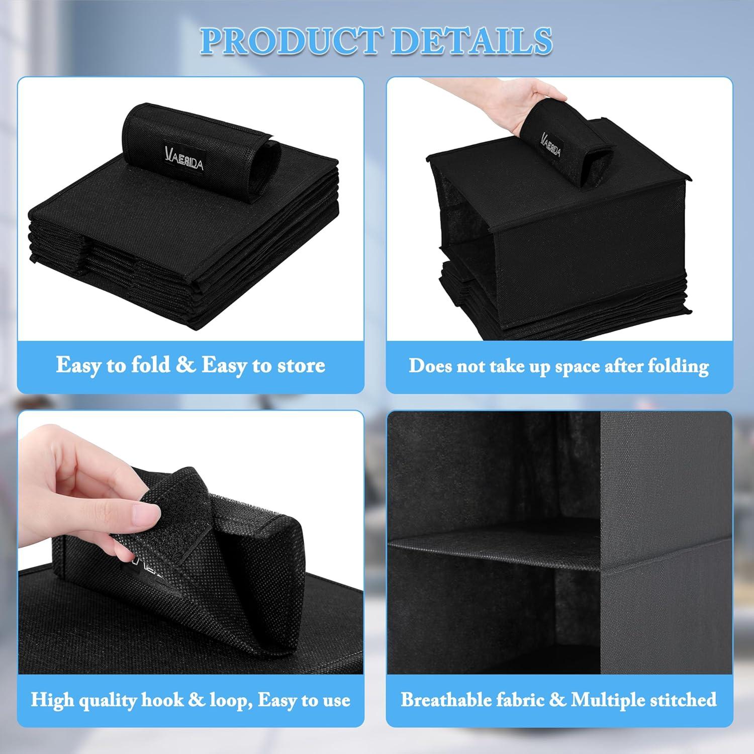 Soporte para Sombreros VAESIDA Negro, Organizador Colgante 10 Estantes