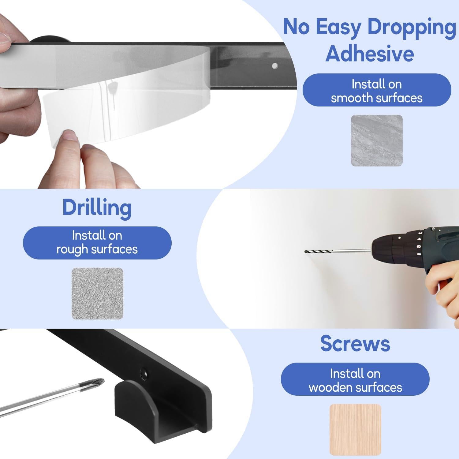 Soporte para Sombreros KIMBORA 4 Piezas Negro, Organizador de Gorras