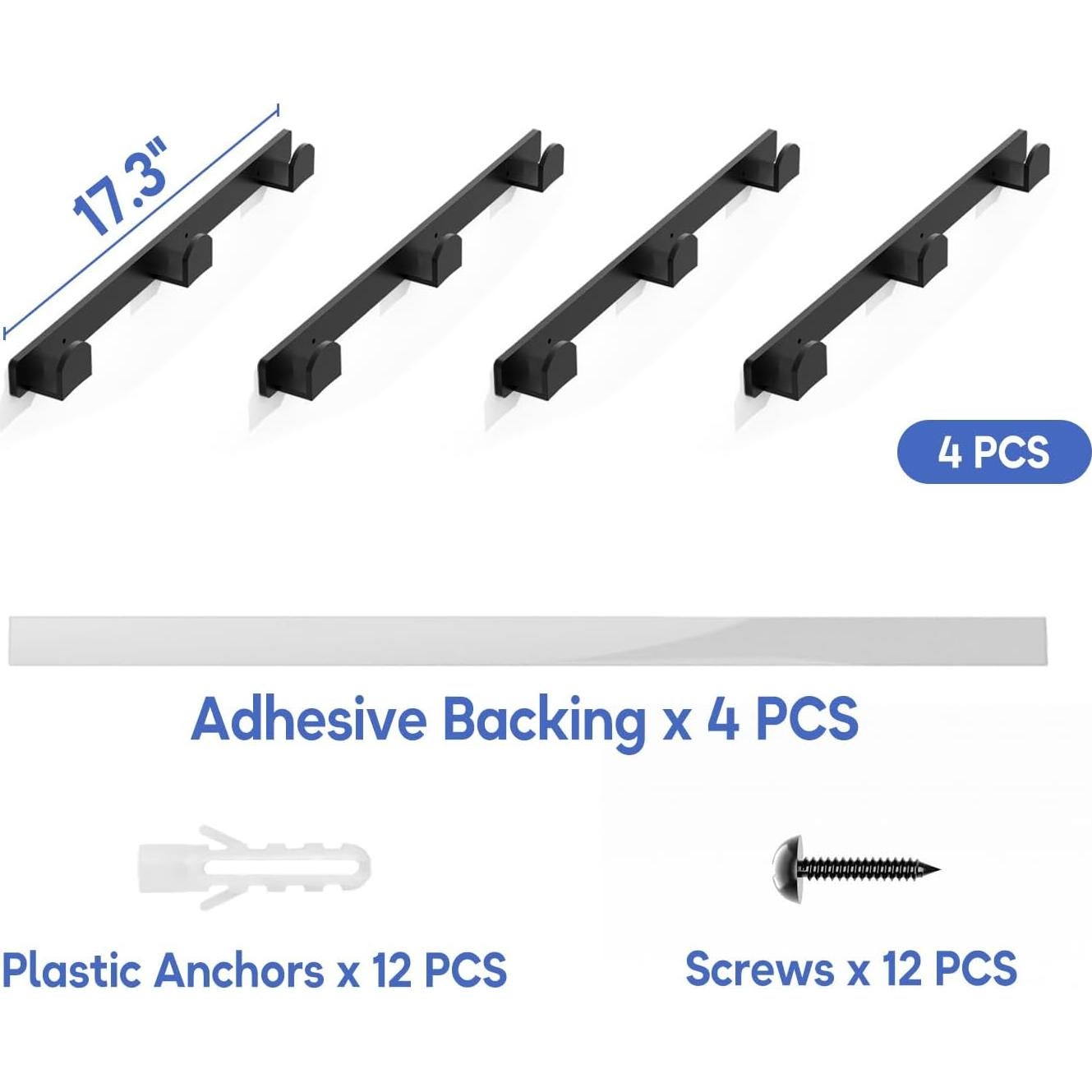 Soporte para Sombreros KIMBORA 4 Piezas Negro, Organizador de Gorras