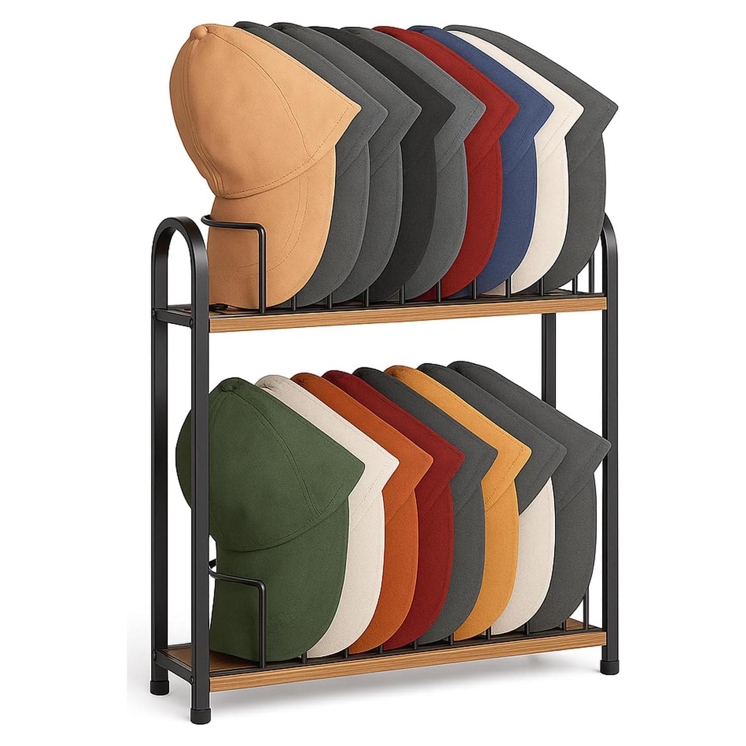 Soporte para Sombreros SWTYMIKI Negro - Organizador de 20 Gorras