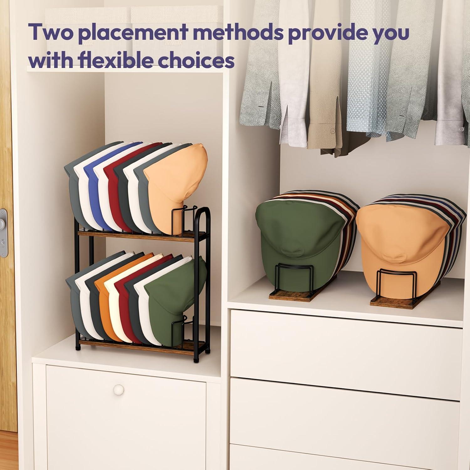 Soporte para Sombreros SWTYMIKI Negro - Organizador de 20 Gorras