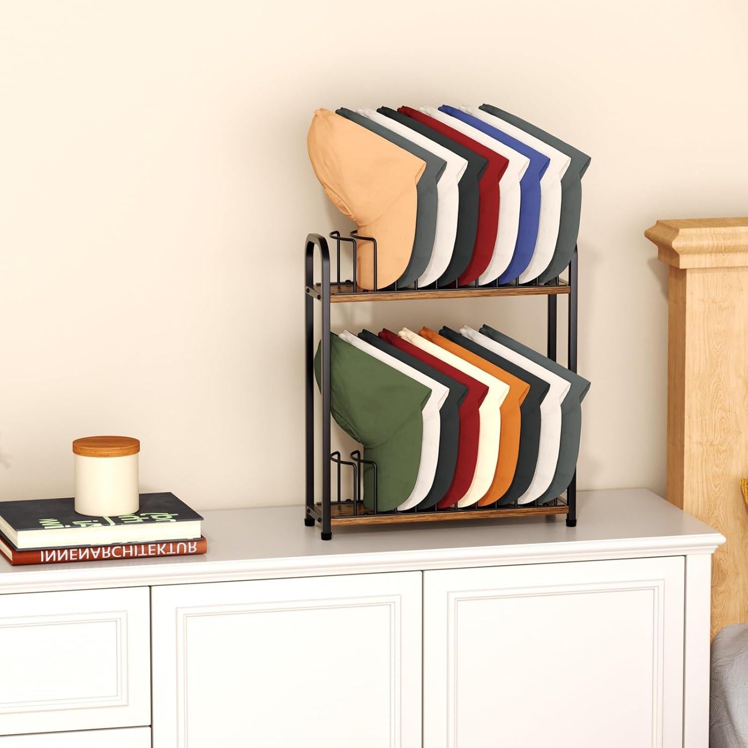 Soporte para Sombreros SWTYMIKI Negro - Organizador de 20 Gorras