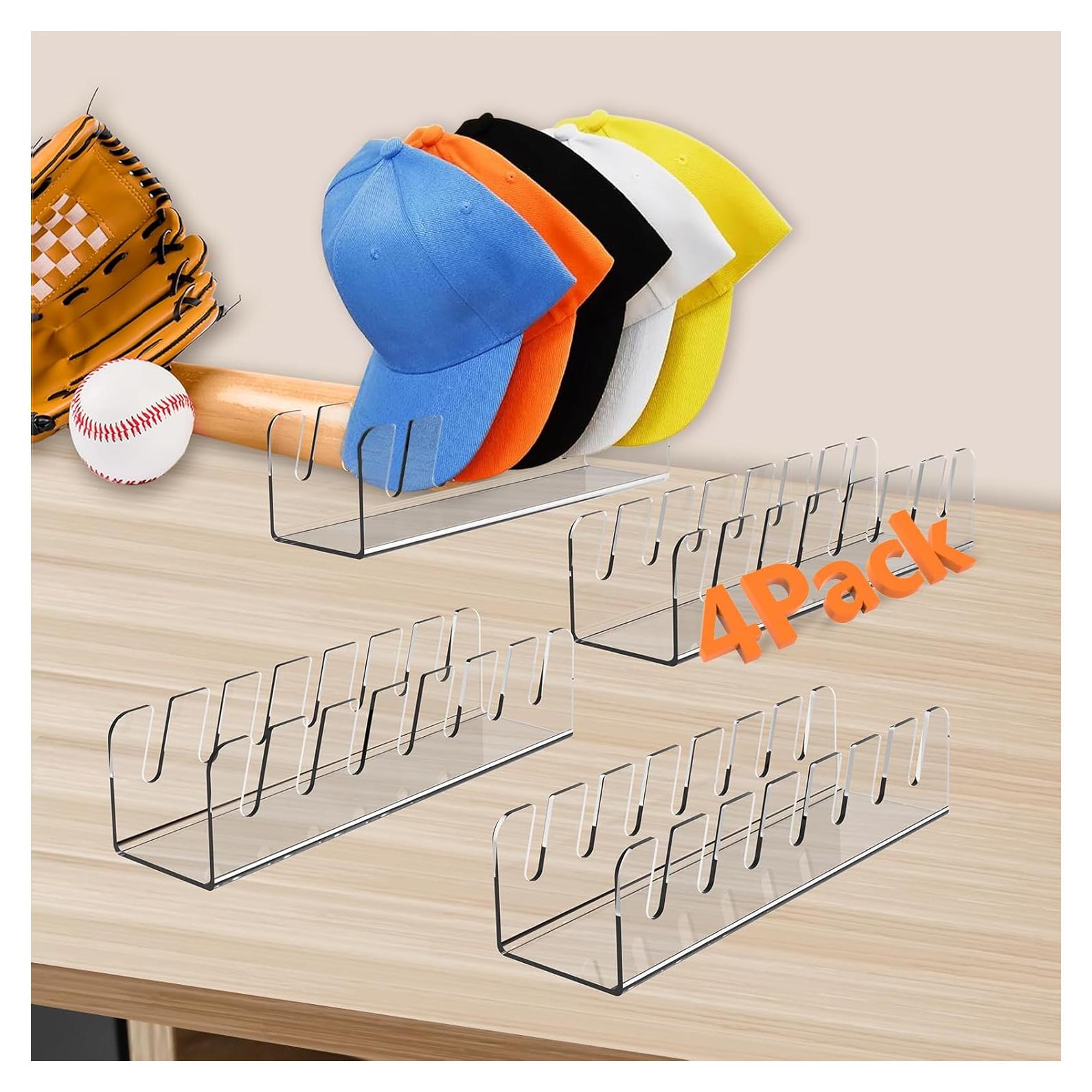 Organizador de Sombreros Kssvzz 4 Pack Acrílico Transparente
