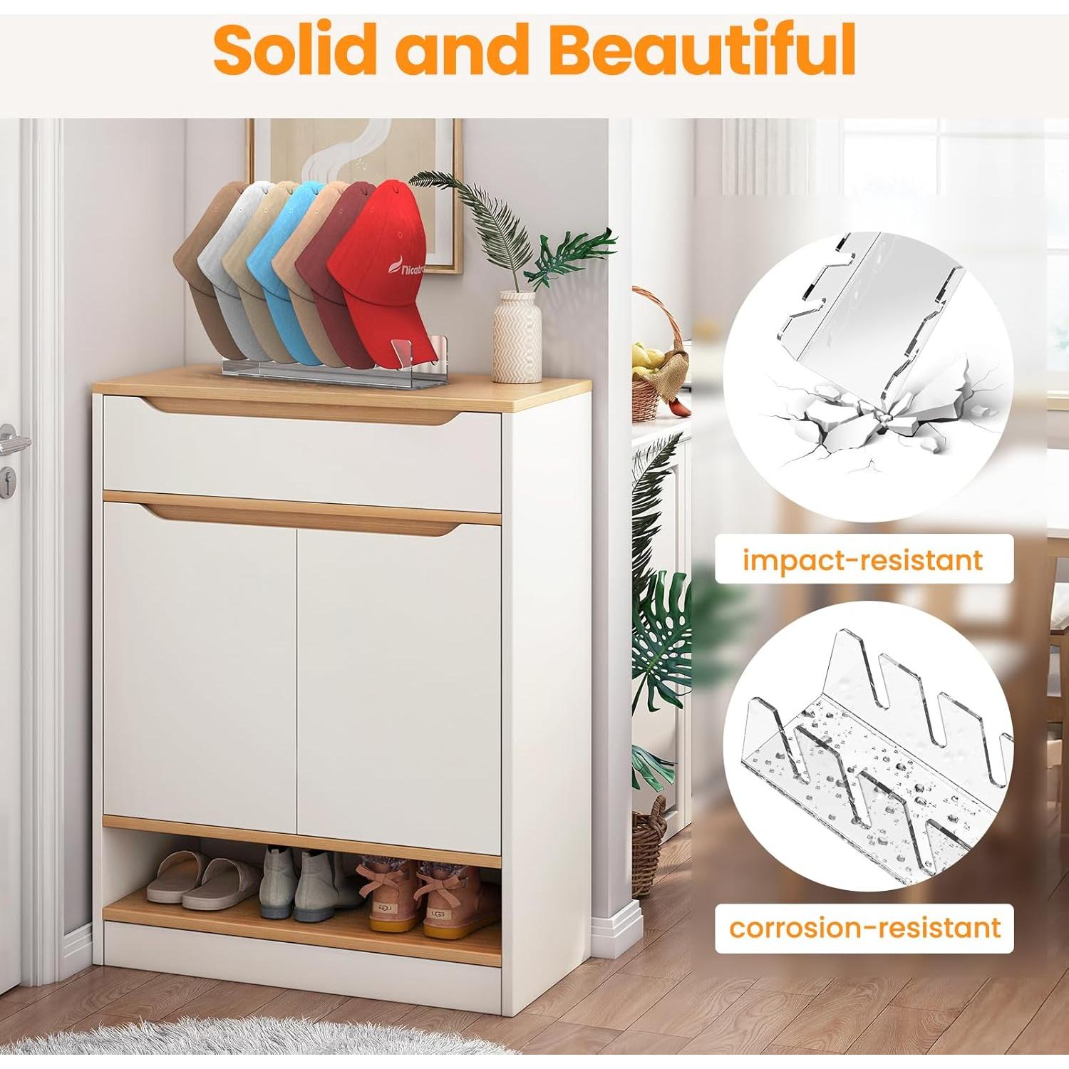 Organizador de Gorras Nicetree 2 Pcs Acrílico Transparente