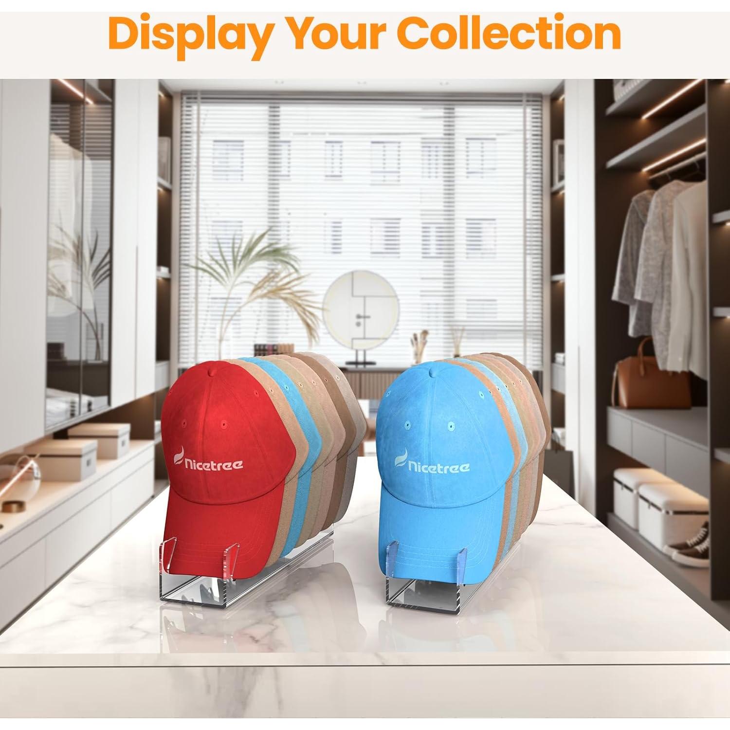 Organizador de Gorras Nicetree 2 Pcs Acrílico Transparente