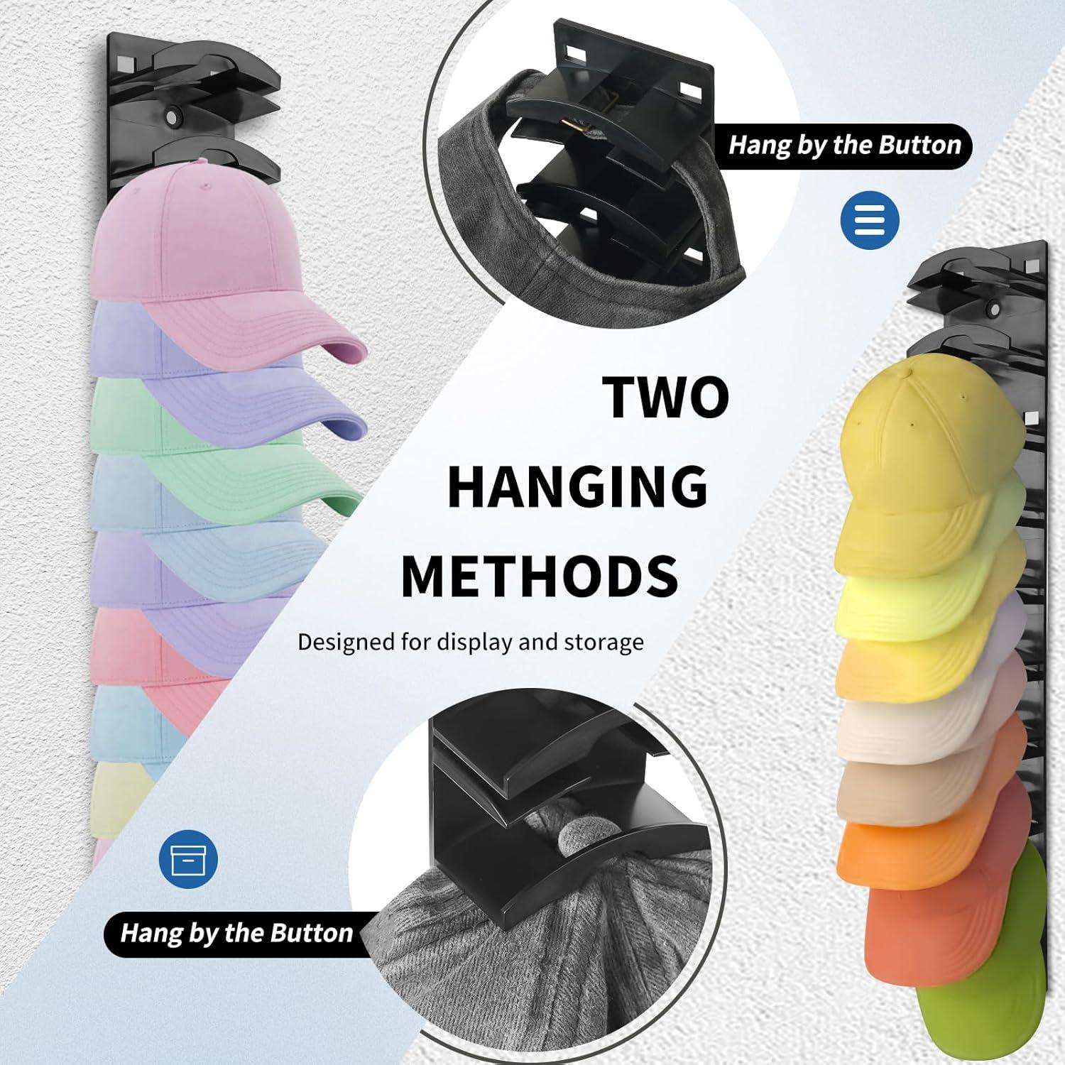 Organizador de Sombreros Lymocsu 2PCS Negro Ahorra Espacio