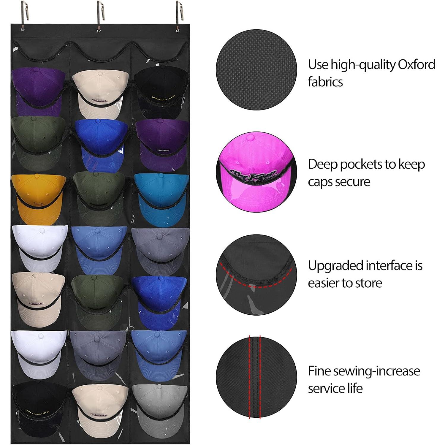 Organizador de Sombreros Dofilachy con 24 Bolsillos Profundos