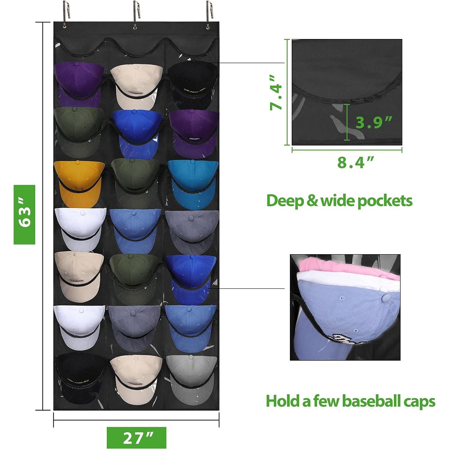 Organizador de Sombreros Dofilachy con 24 Bolsillos Profundos