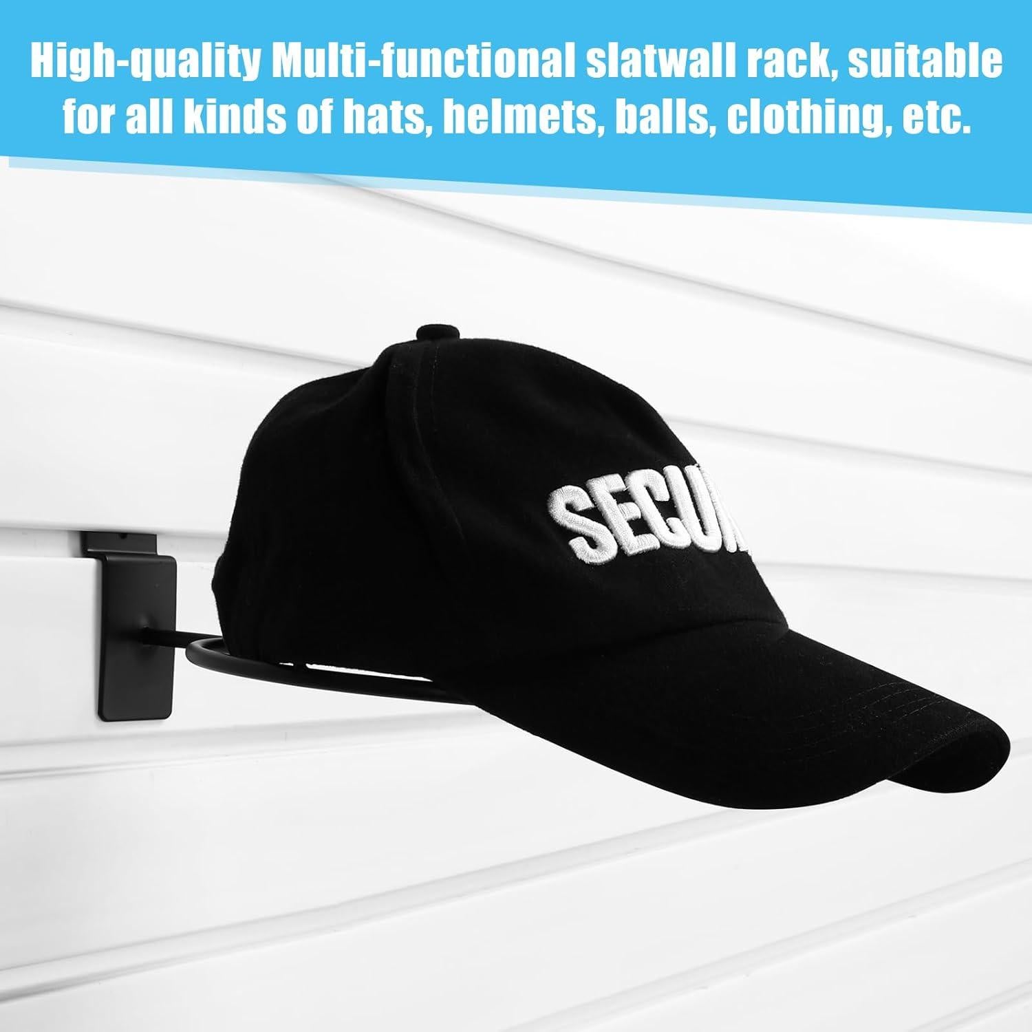 Soporte de Exhibición de Sombreros Kigley 6 Pcs Metal Negro