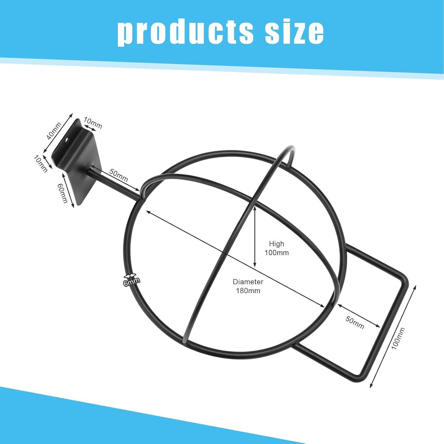 Soporte de Exhibición de Sombreros Kigley 6 Pcs Metal Negro