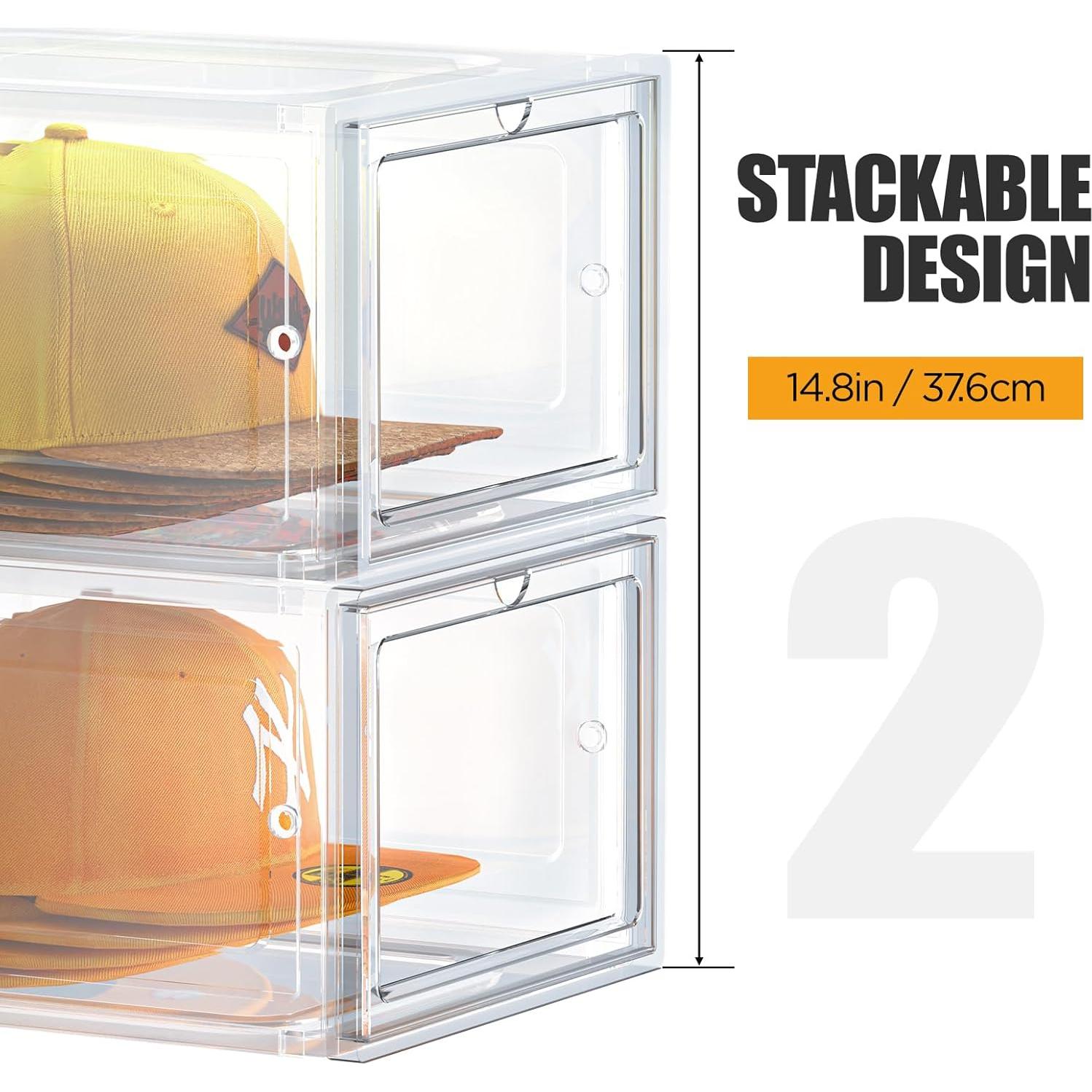 Caja Organizadora de Sombreros SCAVATA, Apilable, 2 Unidades