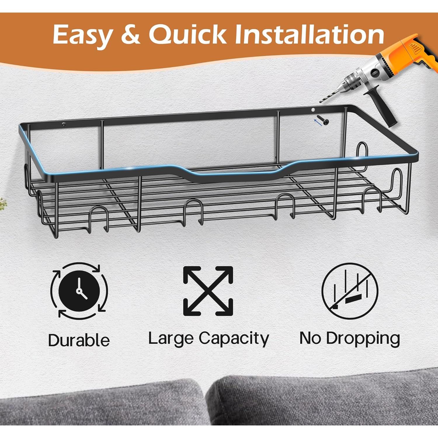 Soporte de Sombreros de Metal KEETDY para 40 Gorras Negro