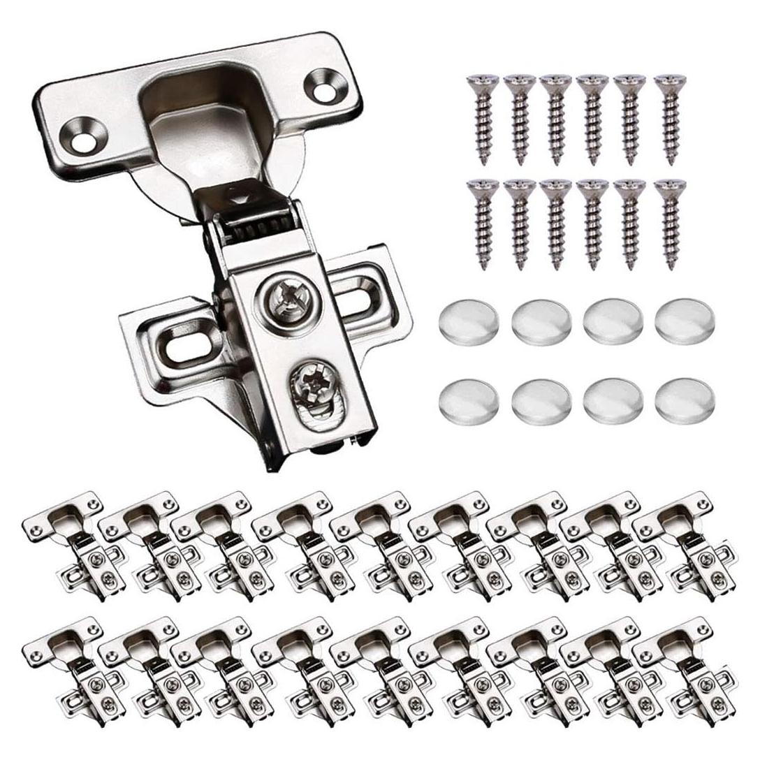 20 Bisagras de Cierre Suave KONIGEEHRE 12.7mm Acero Inoxidable