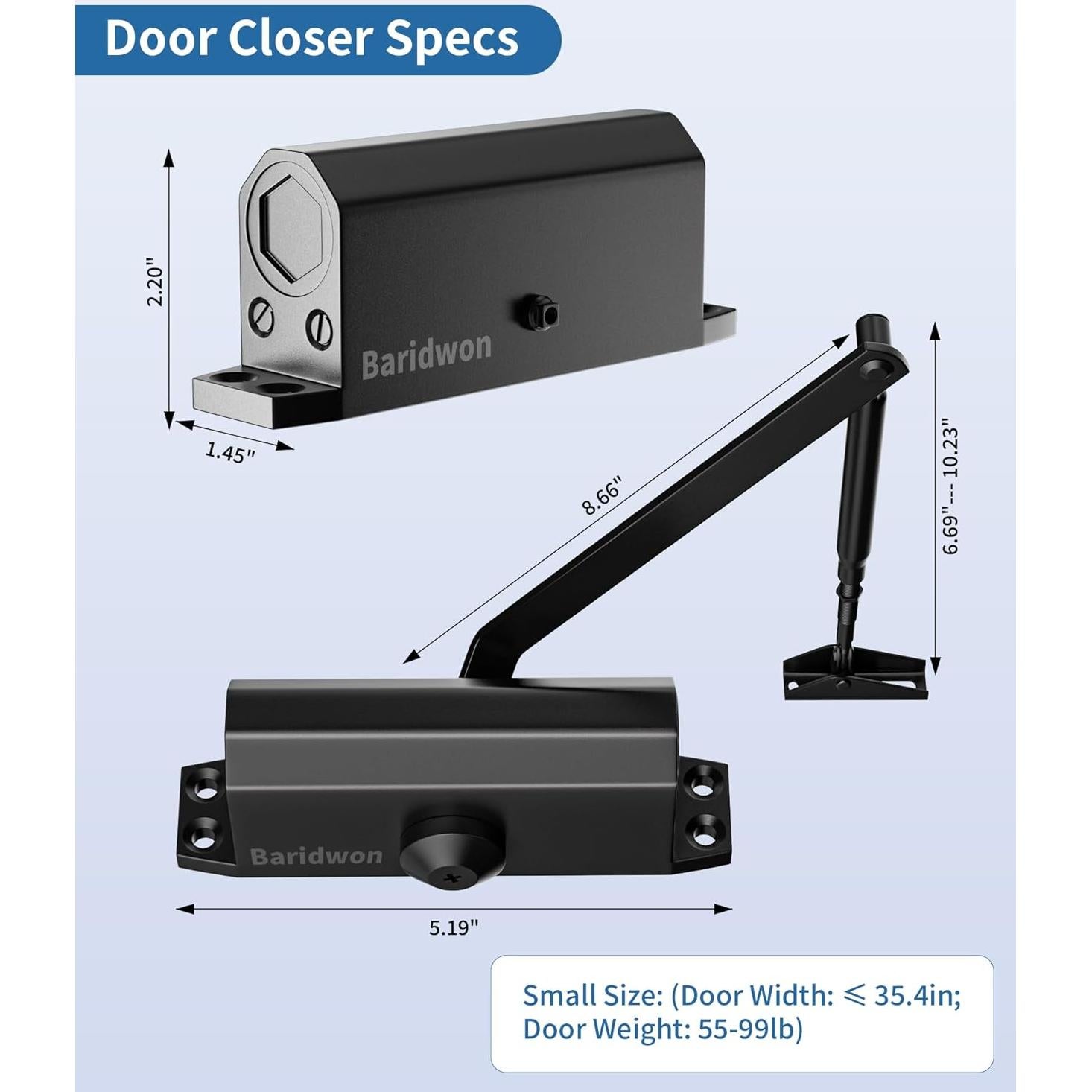 Cerradura Automática Baridwon BRW-B2000ADV para Puerta - Alta Resistencia
