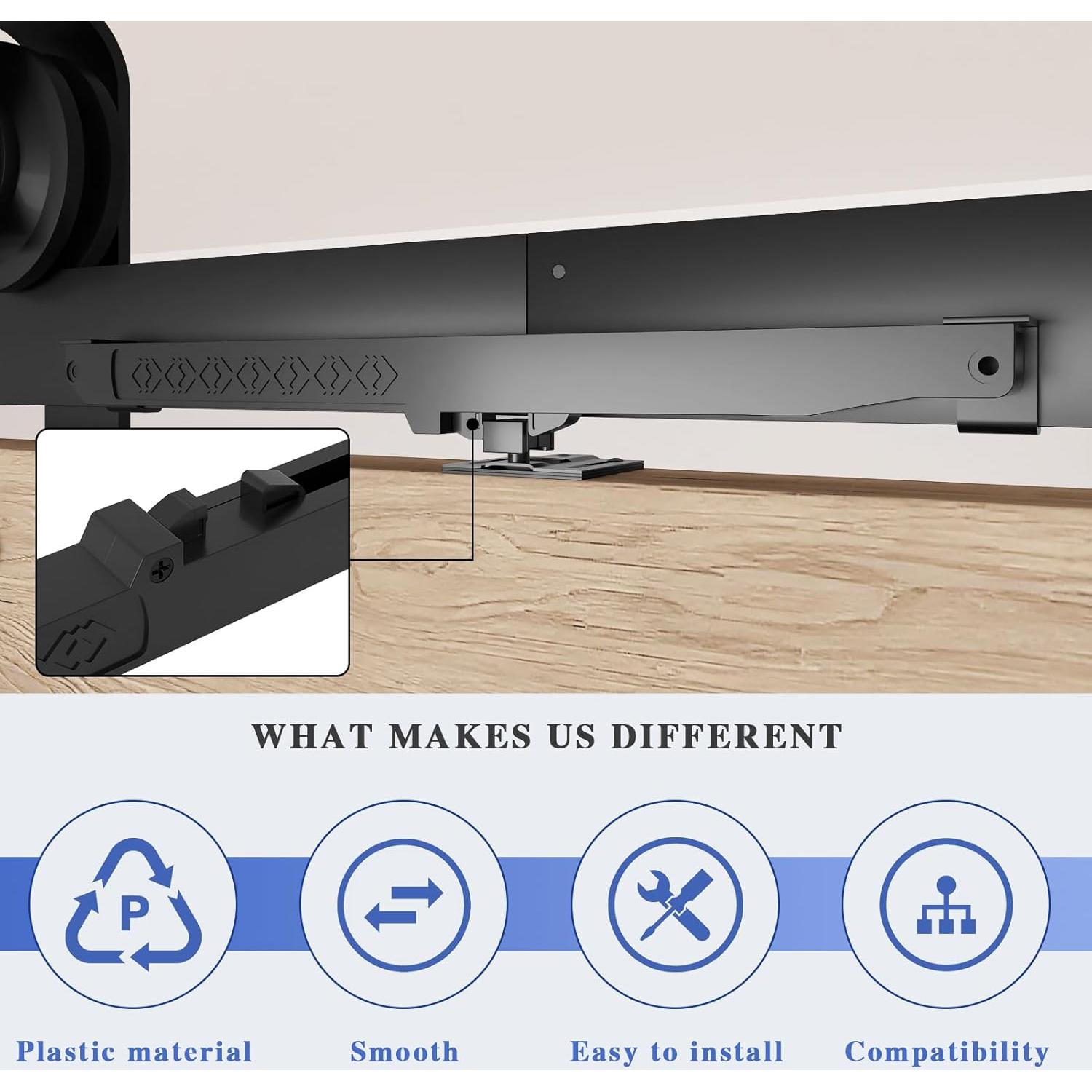 Mecanismo de Cierre Suave para Puerta de Granero 2PCS - Billion