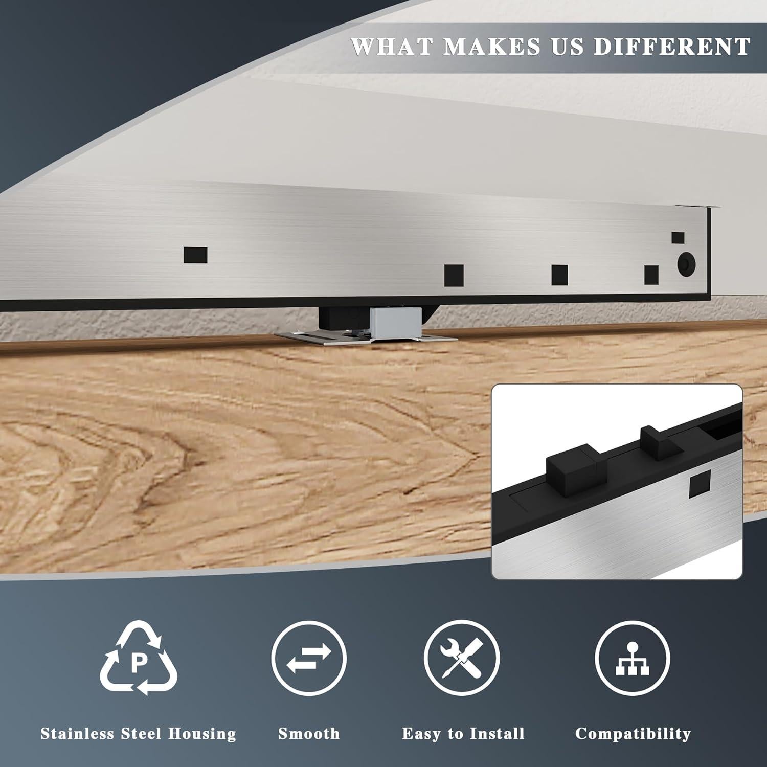 Mecanismo de Cierre Suave para Puerta de Granero Billion 2PCS