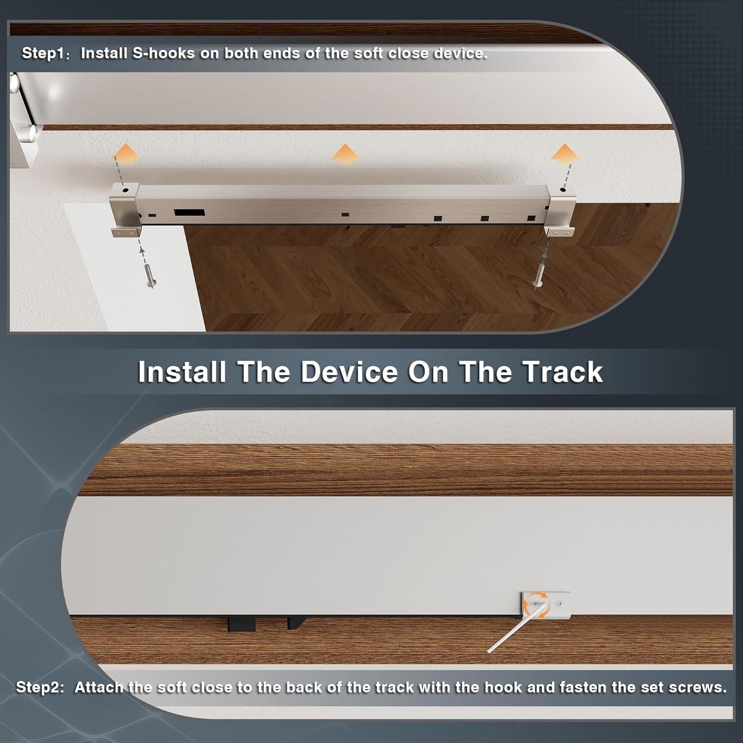 Mecanismo de Cierre Suave para Puerta de Granero Billion 2PCS