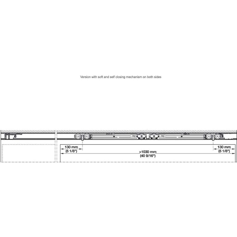 Mecanismo Suave Autocerrante Hafele SoftMove 80 para Hawa Junior 80