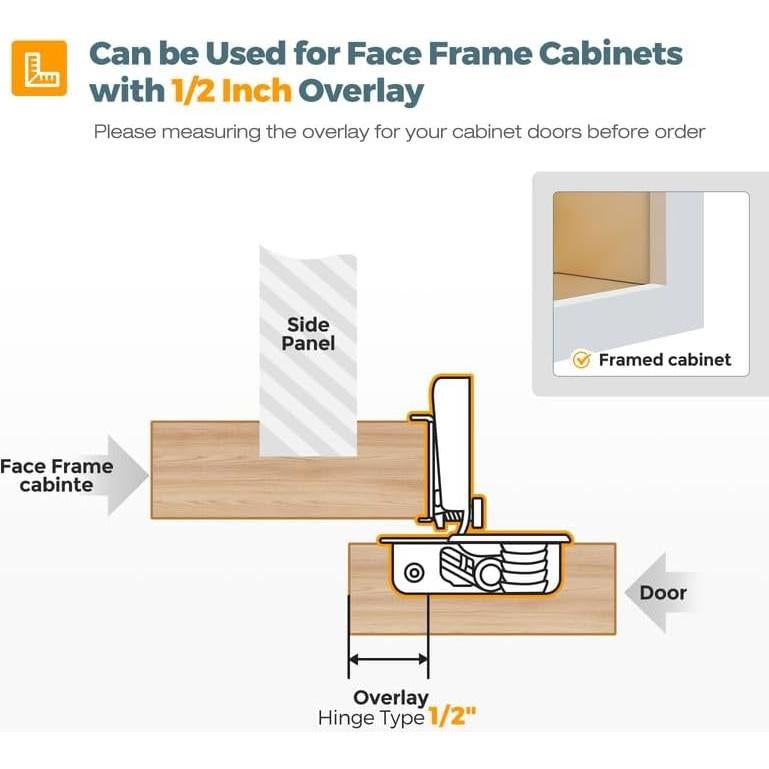 Paquete de 2 Bisagras de Cierre Suave HOME EDIT 35mm Niquelado