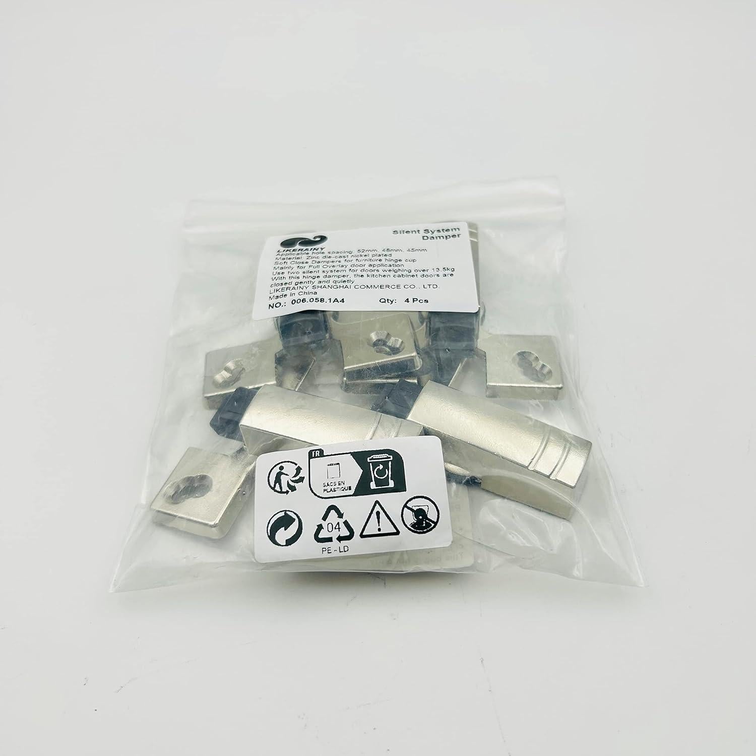 Amortiguadores de Cierre Suave LIKERAINY para Puertas de Muebles - 4 Piezas