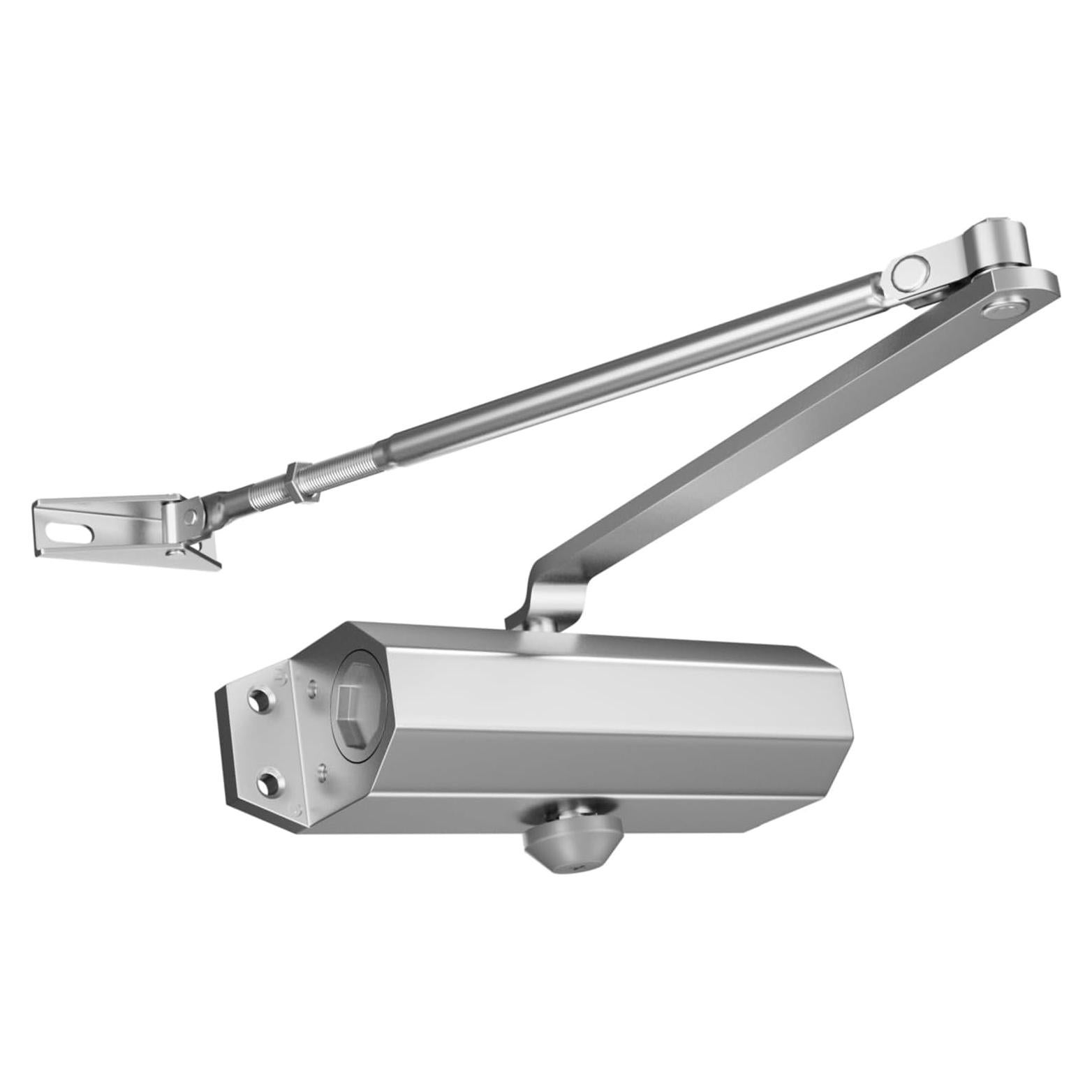 Cerradura automática Ougourim plateada para puertas 40-65 kg