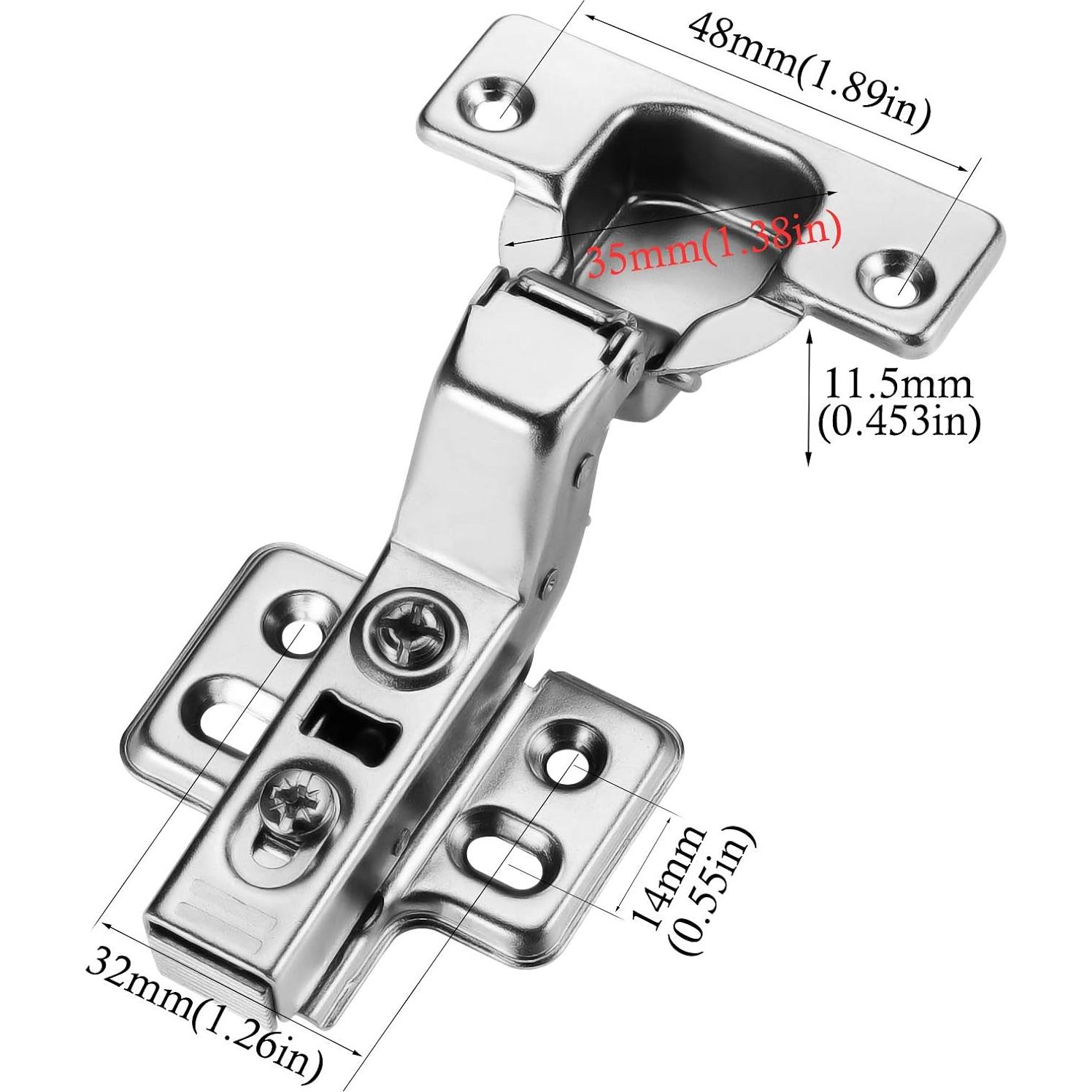 Bisagras de Armario Inset Luokim 2 Piezas Cierre Suave Niquelado