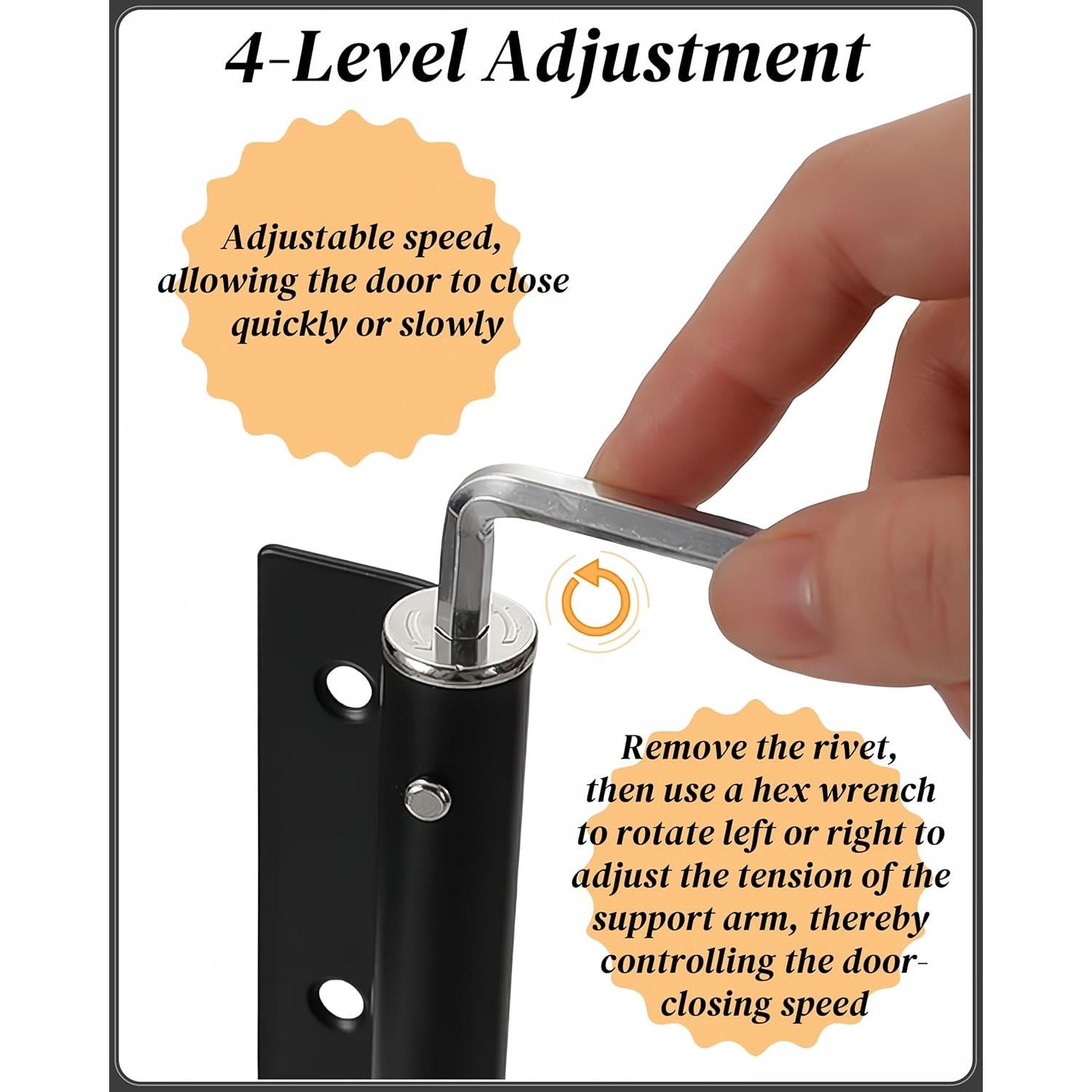 Cierre Automático de Puerta Bellairis 0.36 kg Acero Inoxidable