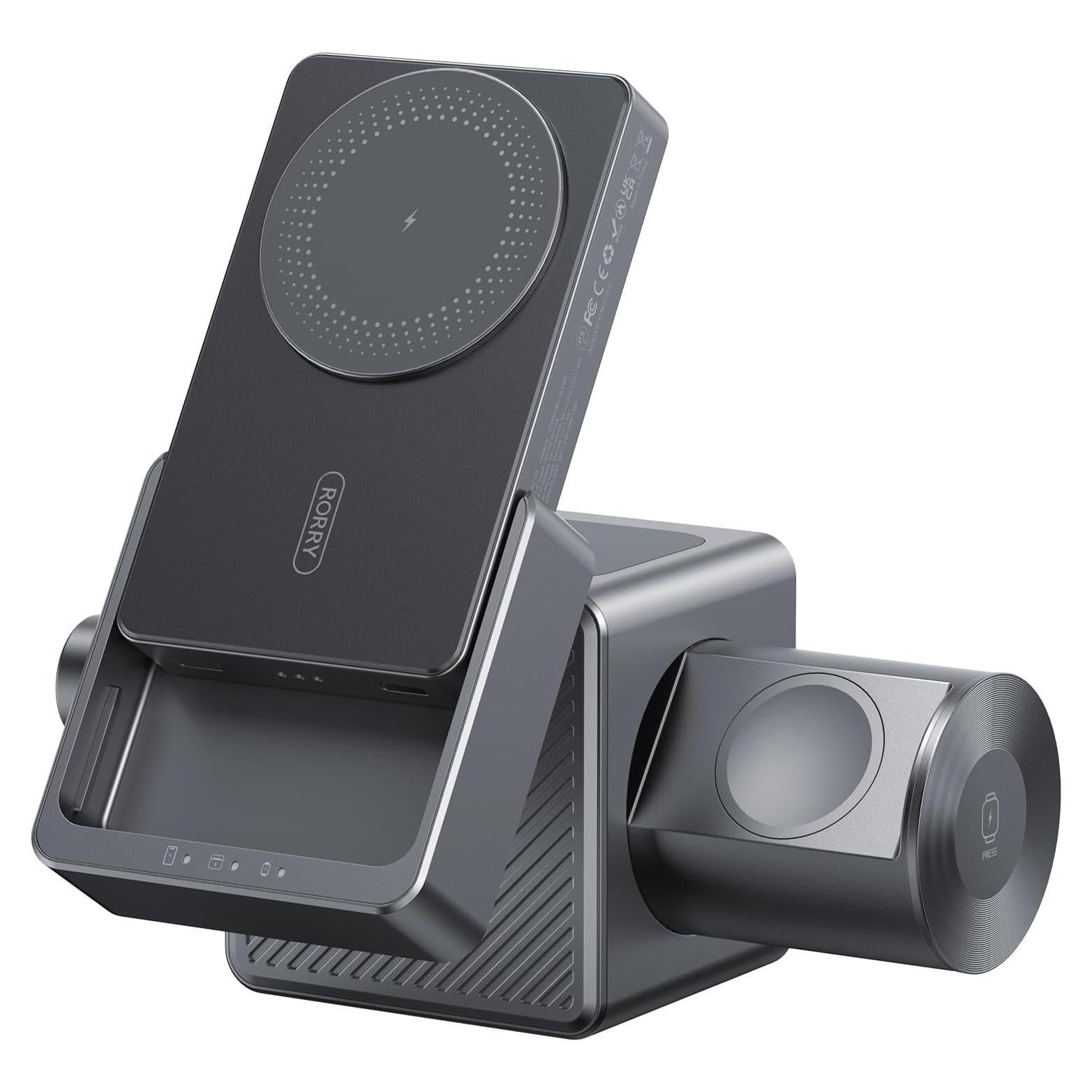 Estación de Carga 3 en 1 RORRY con Batería 10,000mAh - Gris