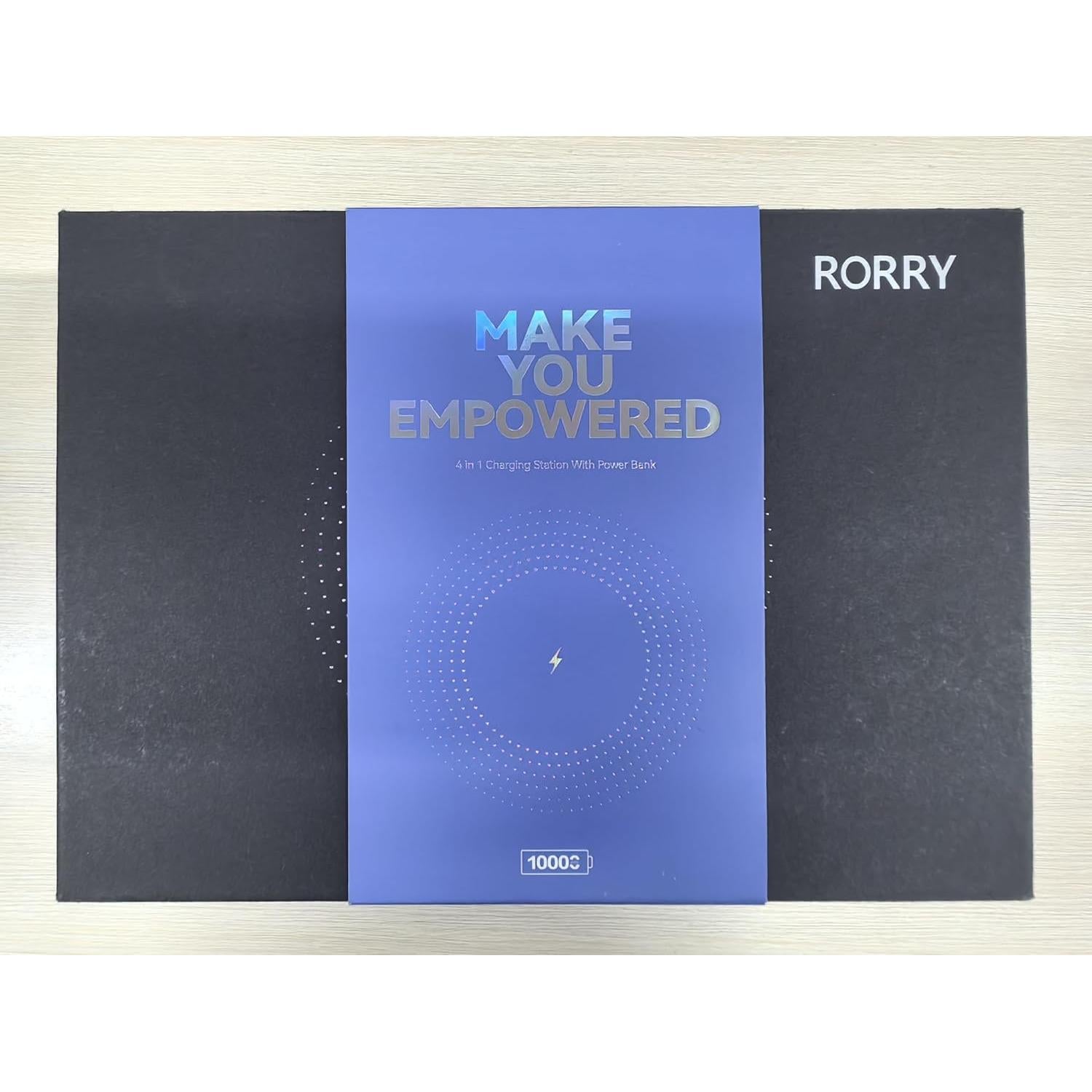 Estación de Carga 3 en 1 RORRY con Batería 10,000mAh - Gris