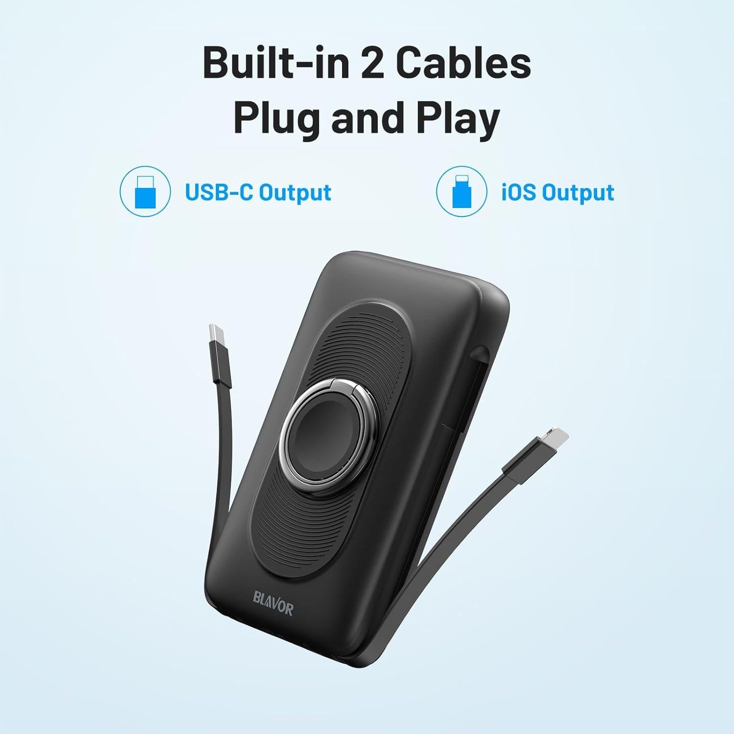 Cargador Portátil Magnético BLAVOR 10000mAh USB-C para iPhone