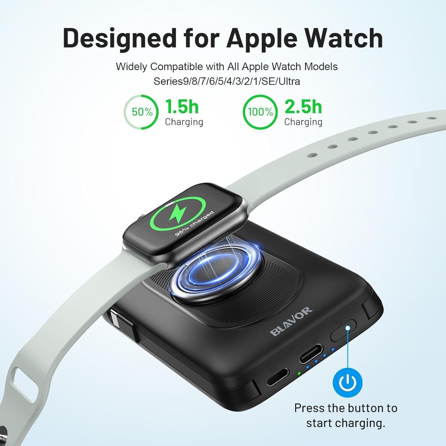 Cargador Portátil Magnético BLAVOR 10000mAh USB-C para iPhone