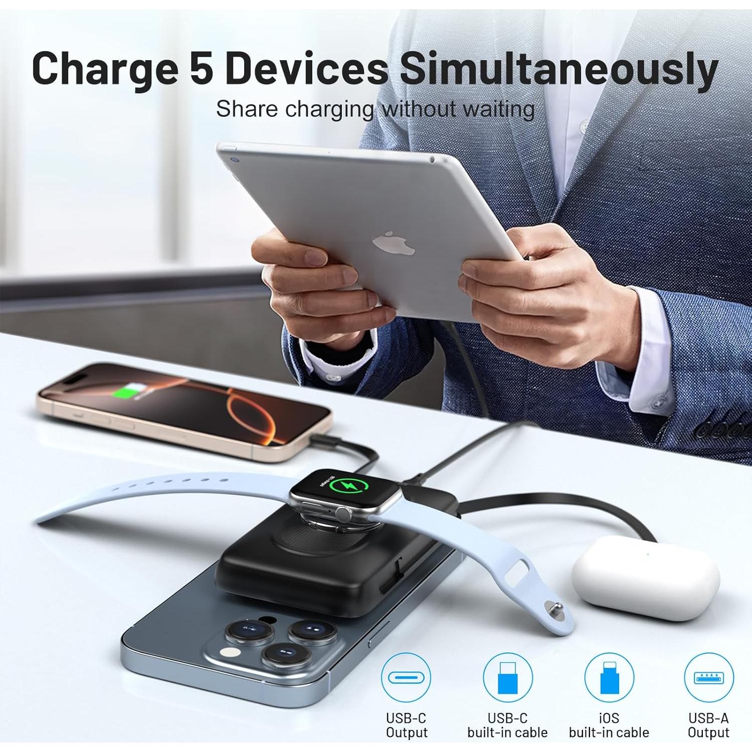 Cargador Portátil Magnético BLAVOR 10000mAh USB-C para iPhone