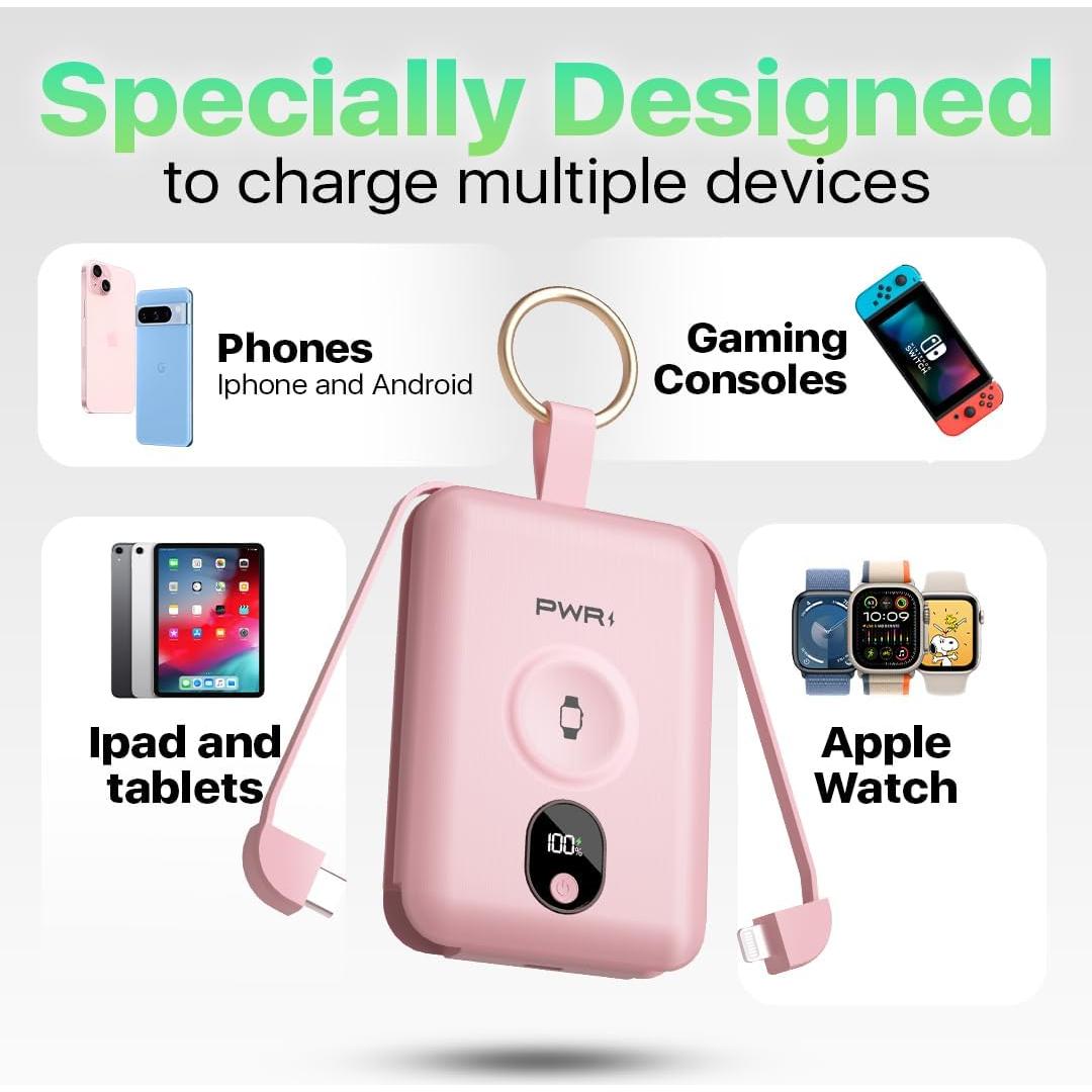 Cargador Portátil 4 en 1 PWR Versa para Apple Watch 5000mAh