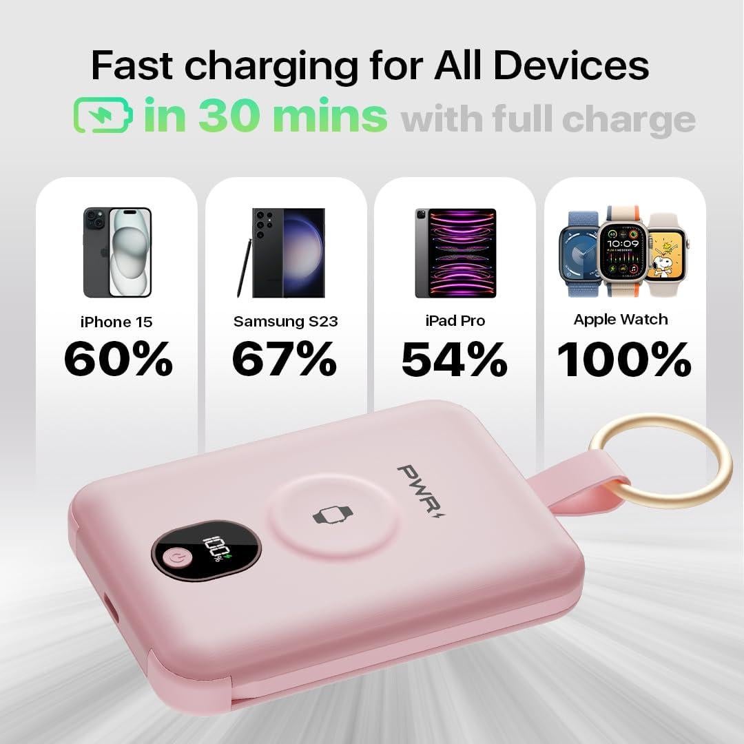 Cargador Portátil 4 en 1 PWR Versa para Apple Watch 5000mAh