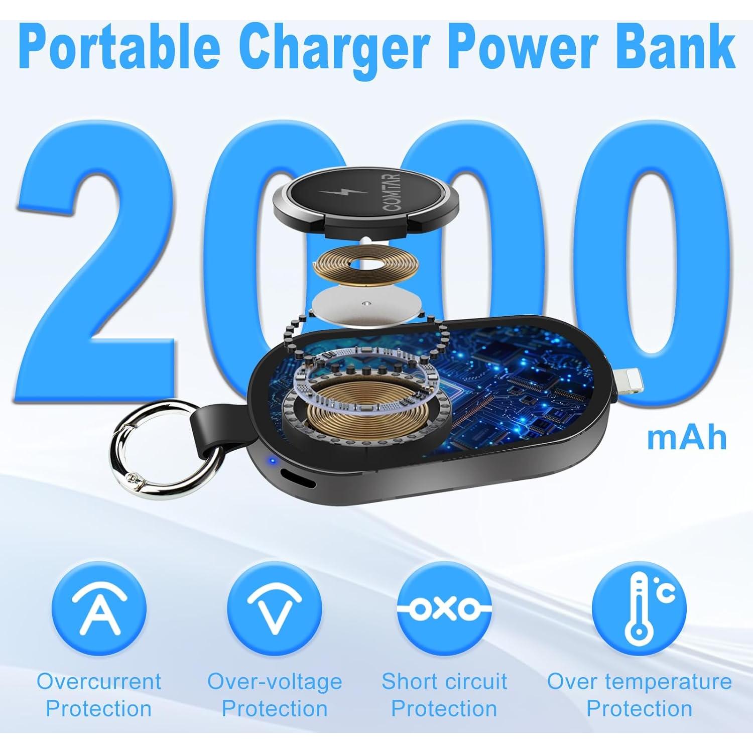 Cargador Inalámbrico Portátil COMTAR 2000mAh para Apple Watch