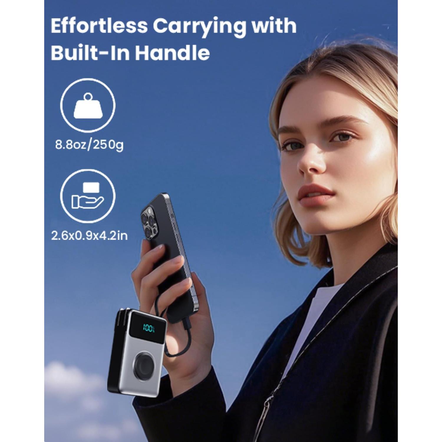 Cargador Portátil 4-en-1 AONIMI 10800mAh Carga Rápida 25W