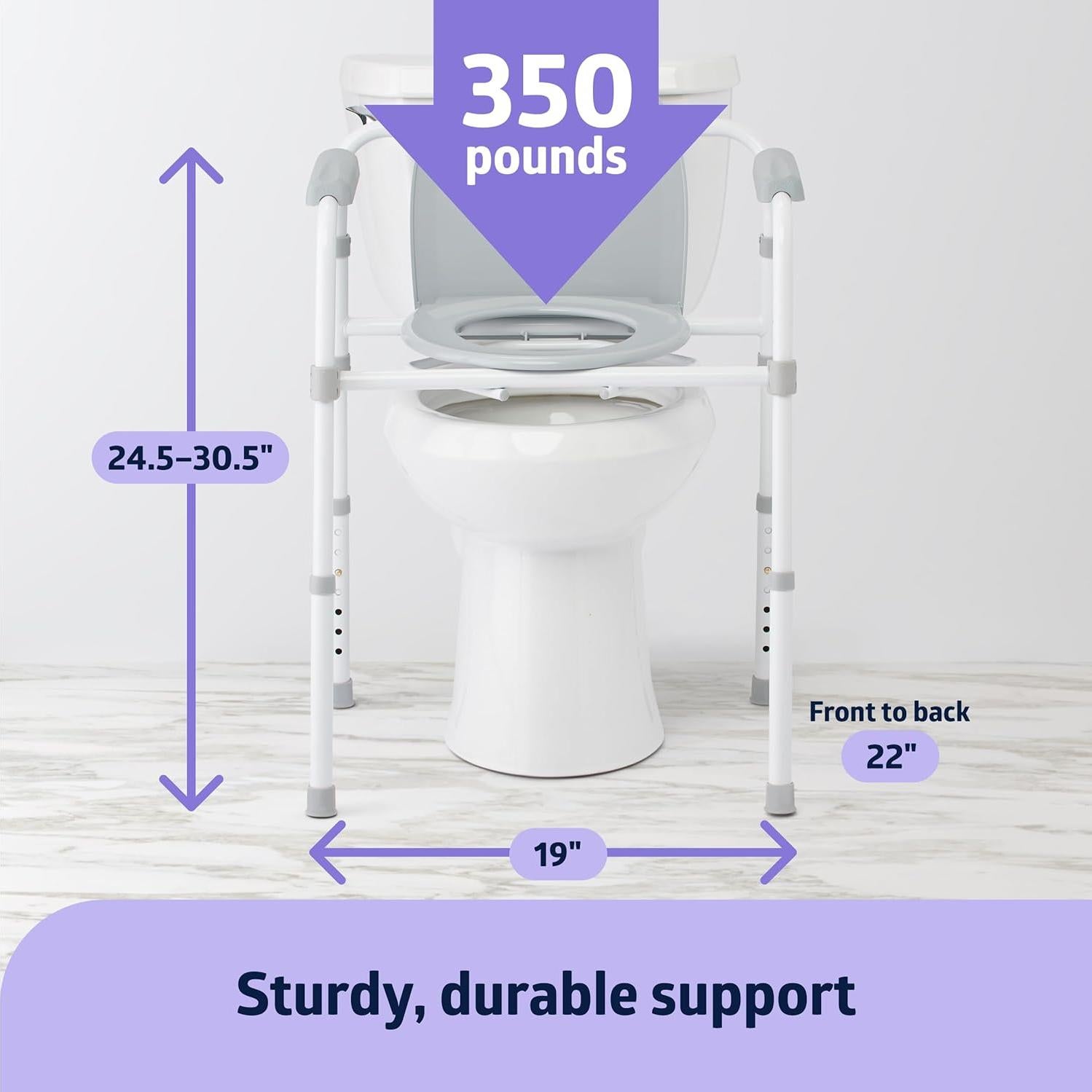 Comoda 3-en-1 Medline Acero Plegable 7.1L Asiento Estándar