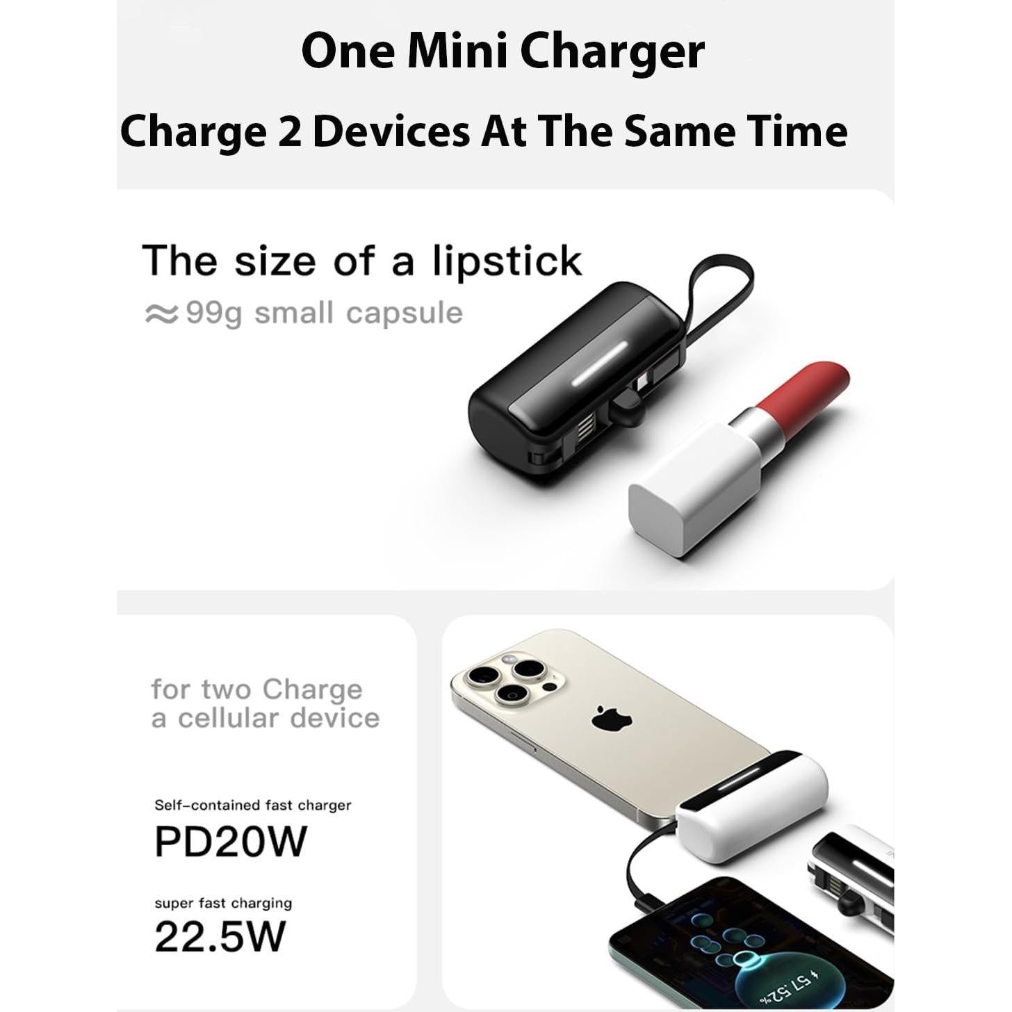 Banco de Carga Portátil 5500mAh Foshan con Cables y Soporte