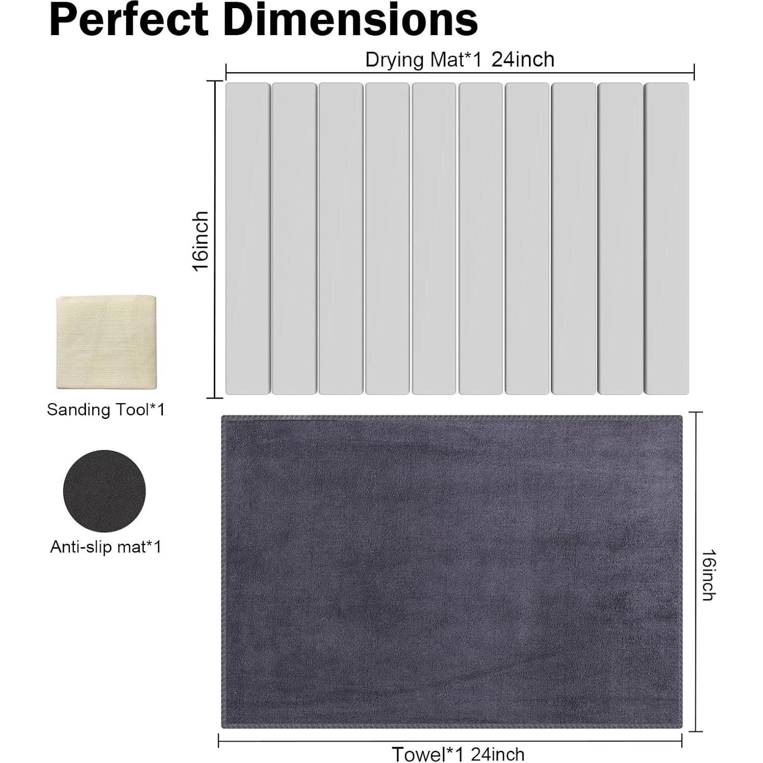 Alfombrilla de Secado de Piedra Diatomácea Cecnamt 61x40.6 cm