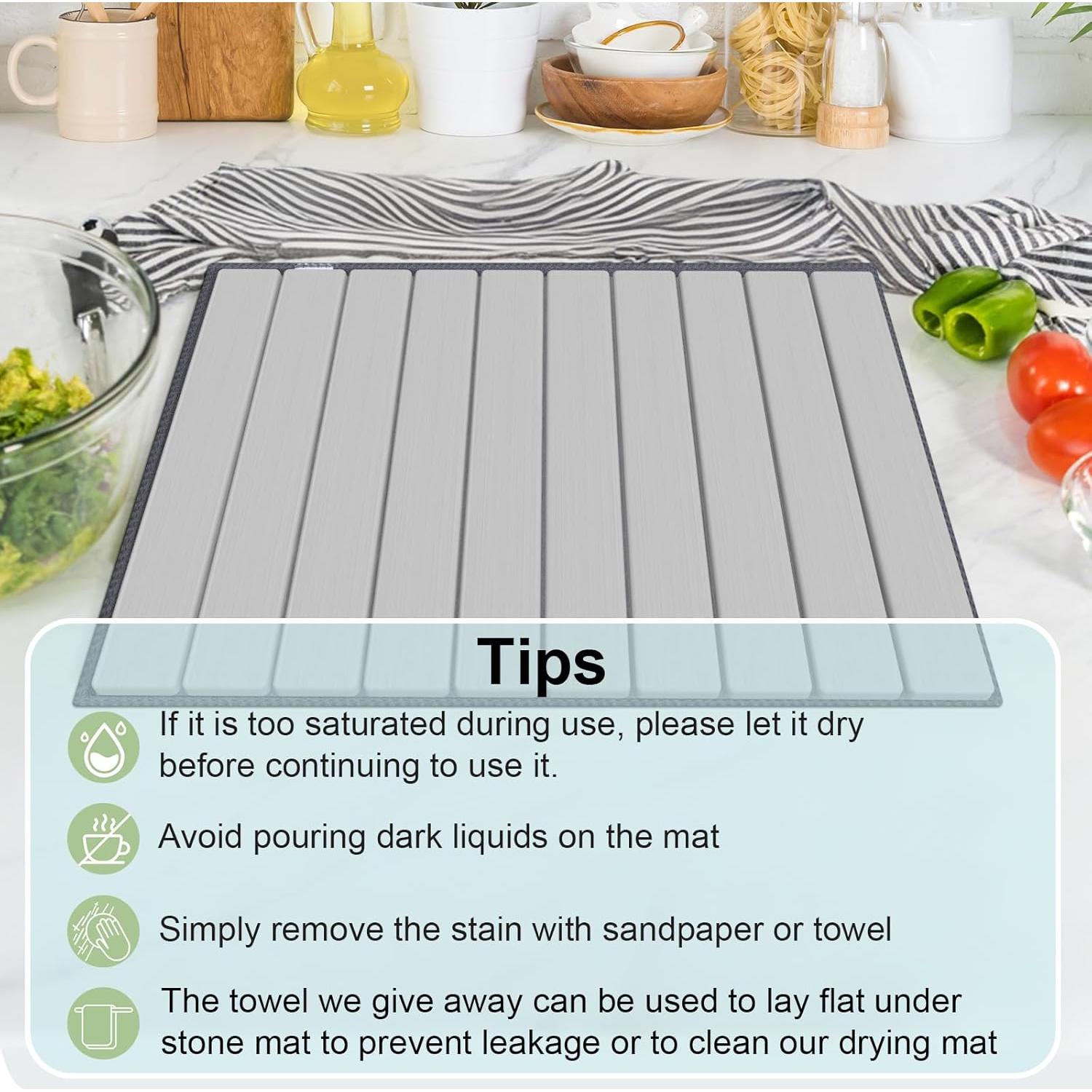 Alfombrilla de Secado de Piedra Diatomácea Cecnamt 61x40.6 cm